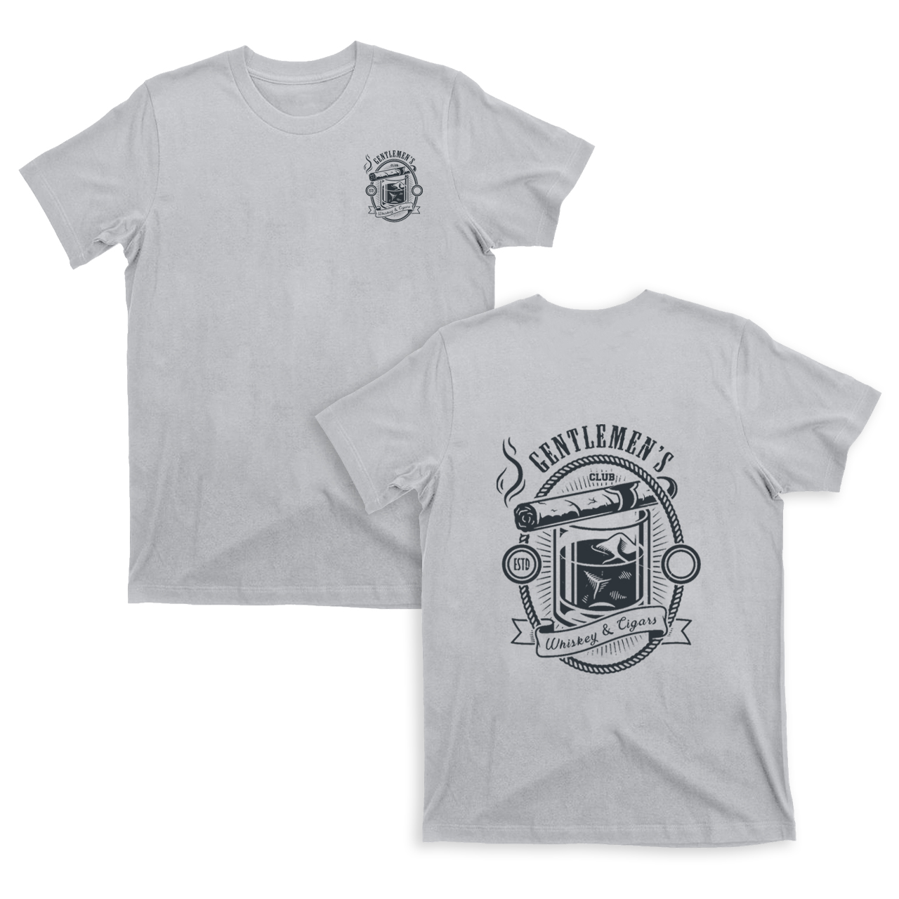 Gentlemen's Club Whiskey Cigar T-Shirts