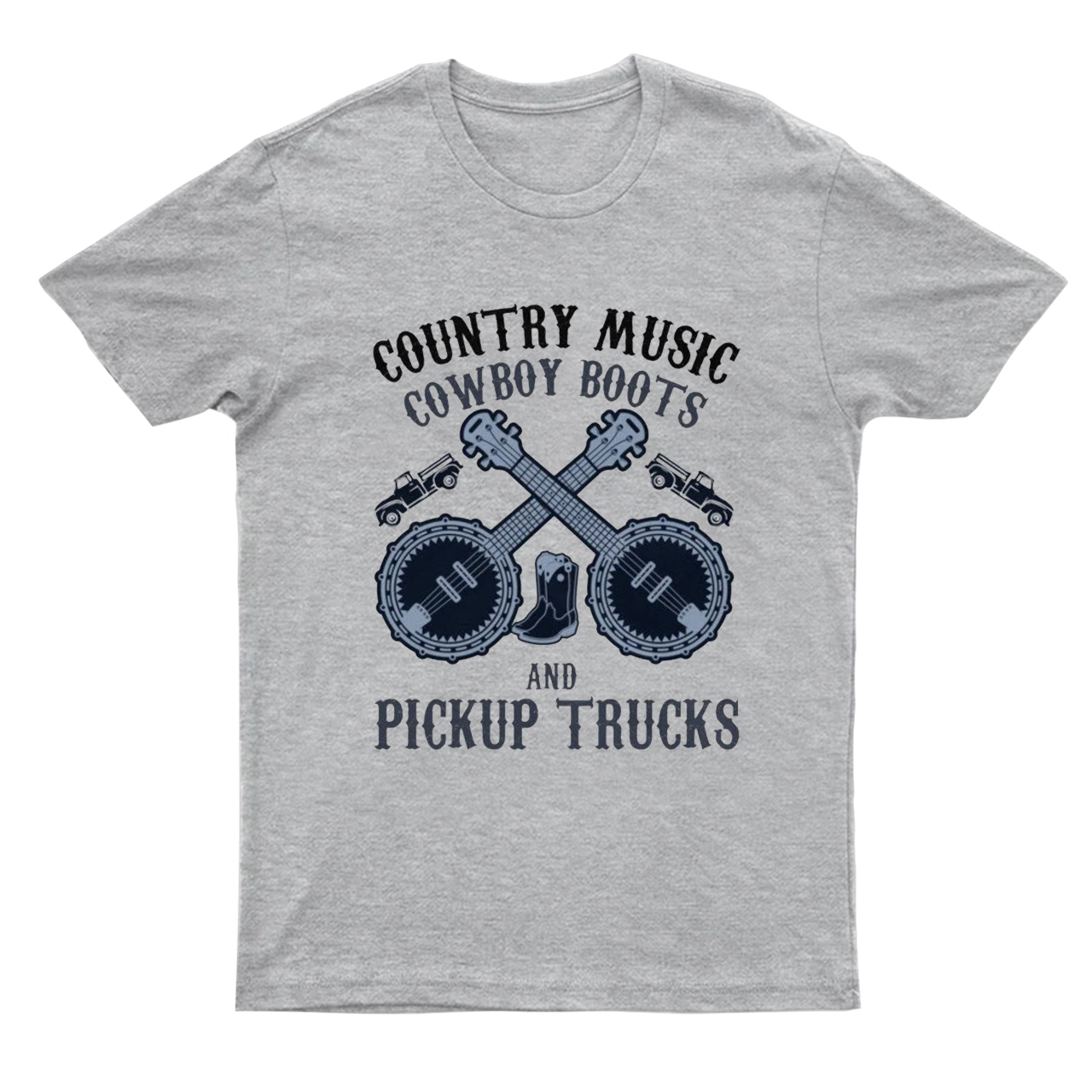 Funny Country Music Cowboy Boots Pickup Truck T-Shirts
