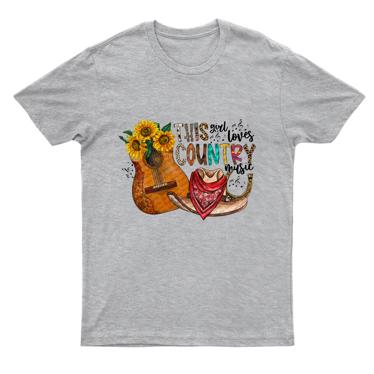 Love Country Music Sunflower T-Shirts