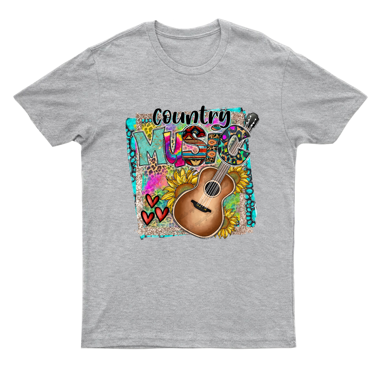 Country Music Gemstone Turquoise Leopard T-Shirts