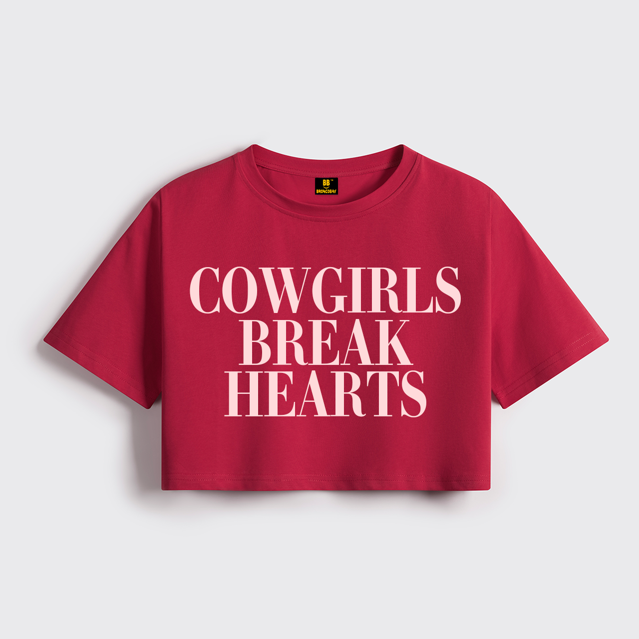 Cowgirls Break Hearts Cropped Boxy Tee