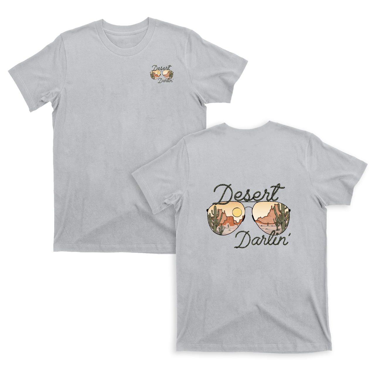 Desert Sunglasse Sunset Cactus T-Shirts
