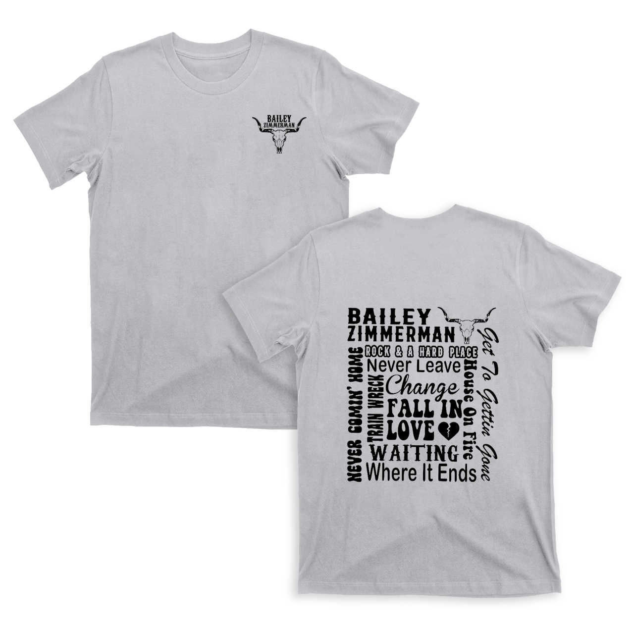 Bailey Zimmerman Songs T-shirt