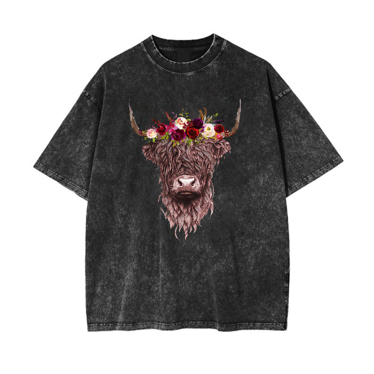 Highland Cow Farm Life Rodeo Garment-dye Tees