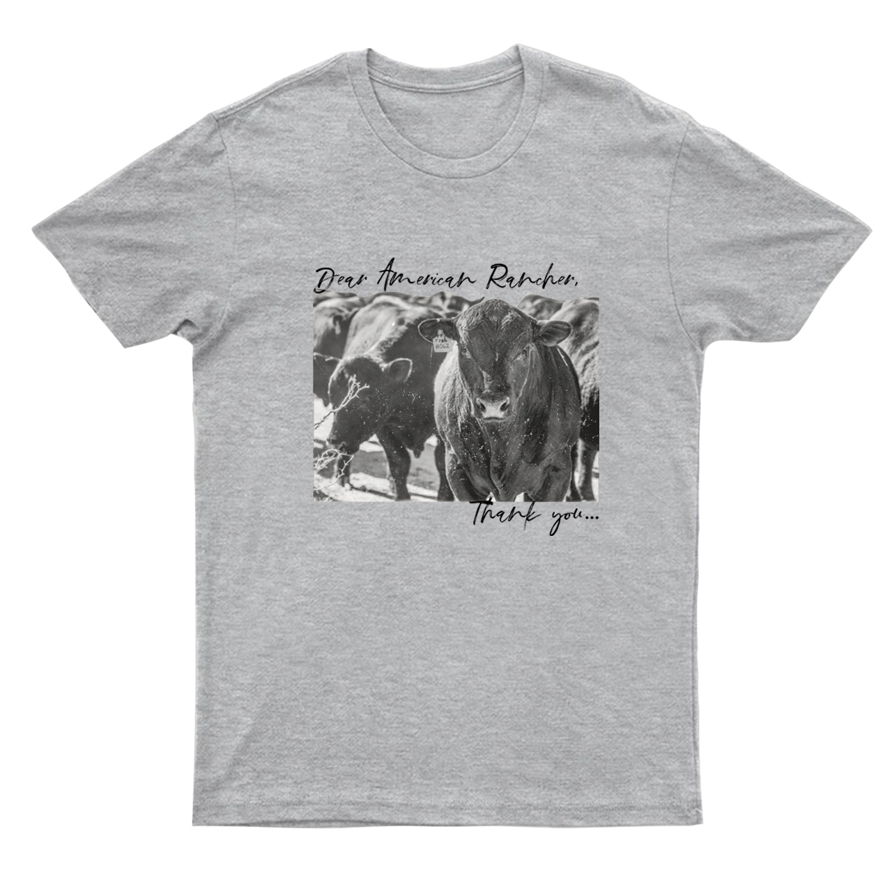 Thank a Rancher Western Angus Bull T-shirt