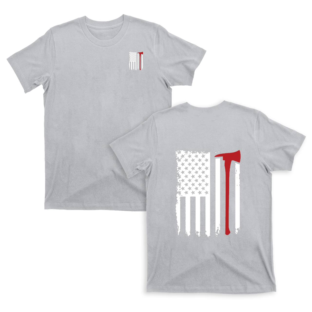 Fireman Axe American Flag T-shirt