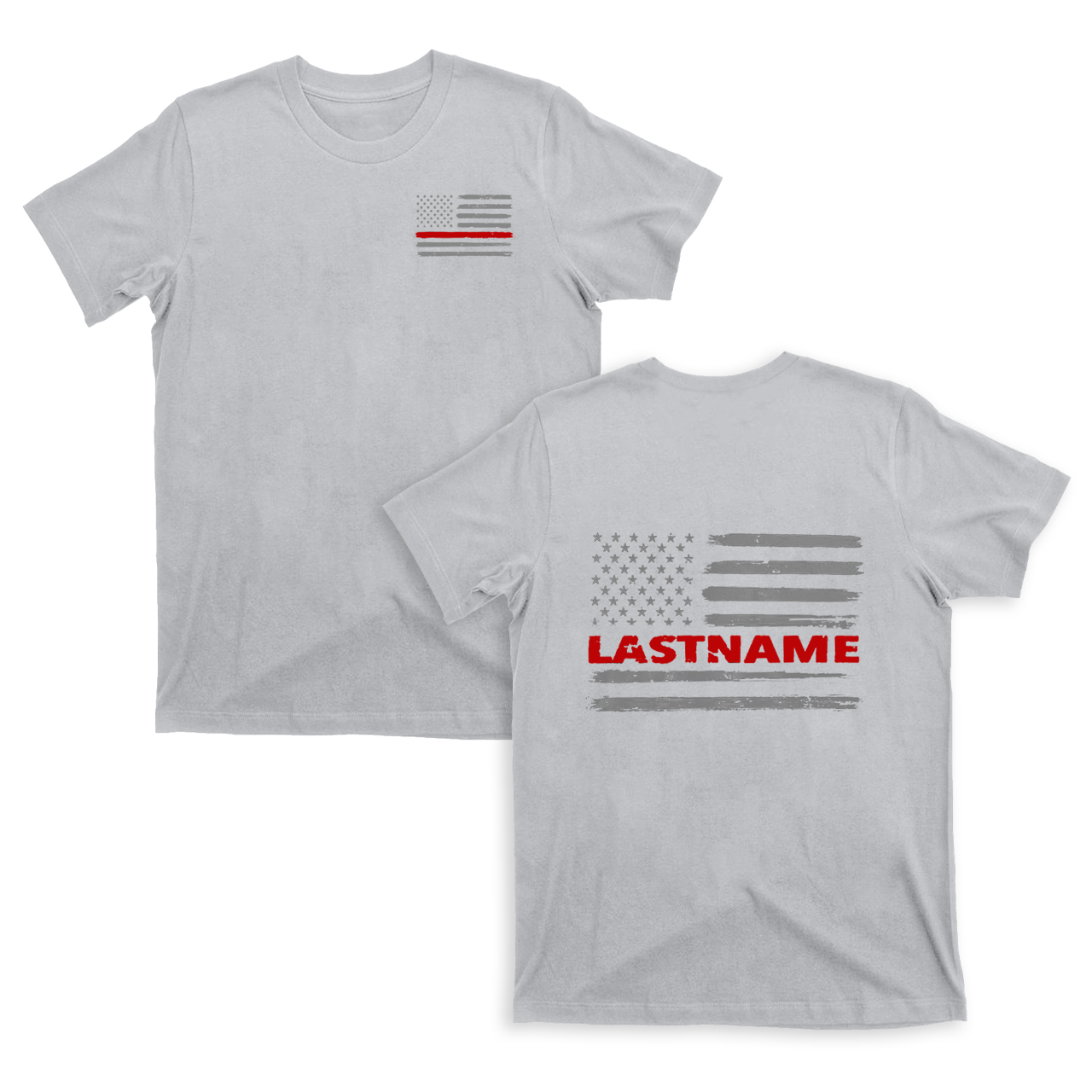 Firefighter Thin Red Line Flag T-shirt