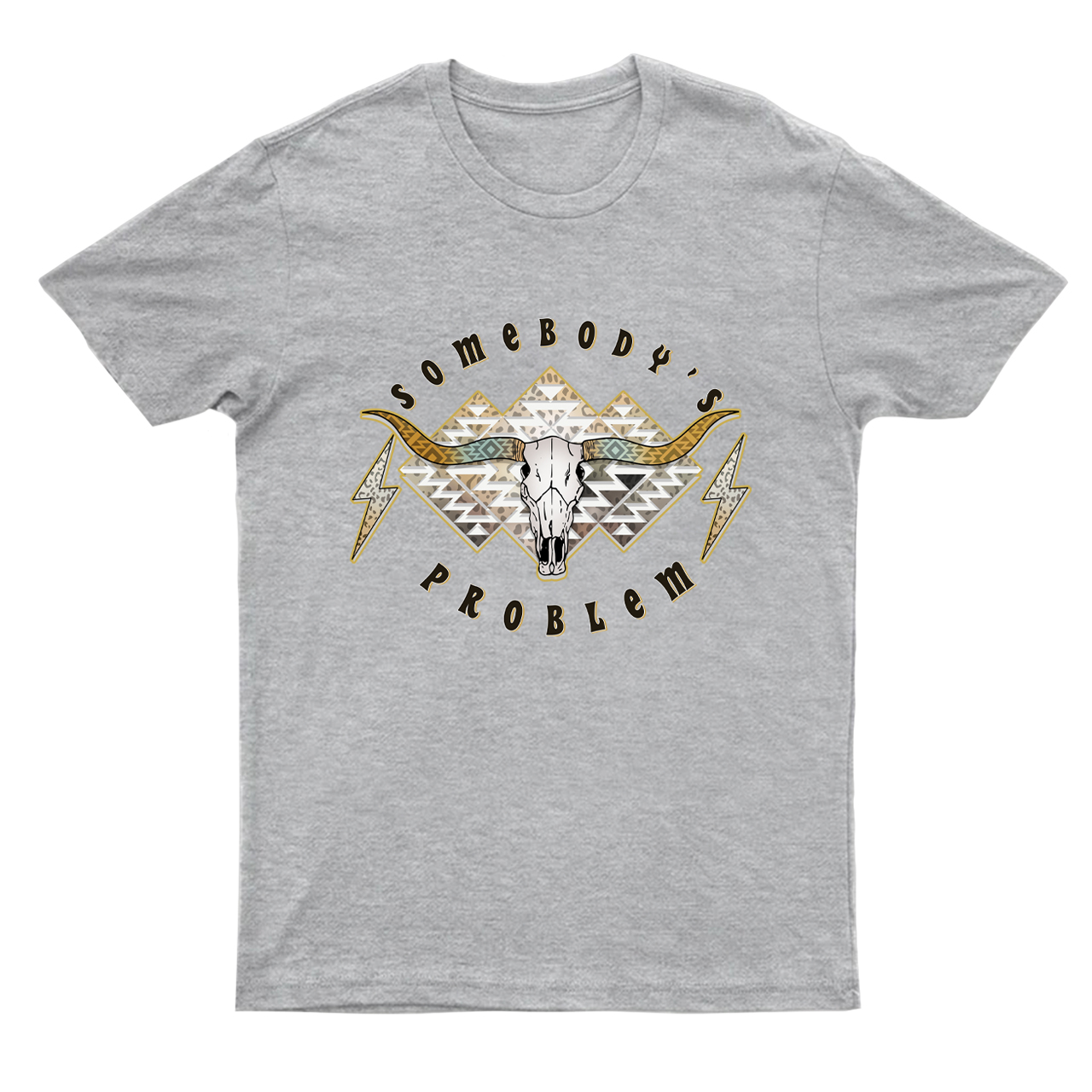 Boho Skull Somebody's Problem T-Shirts