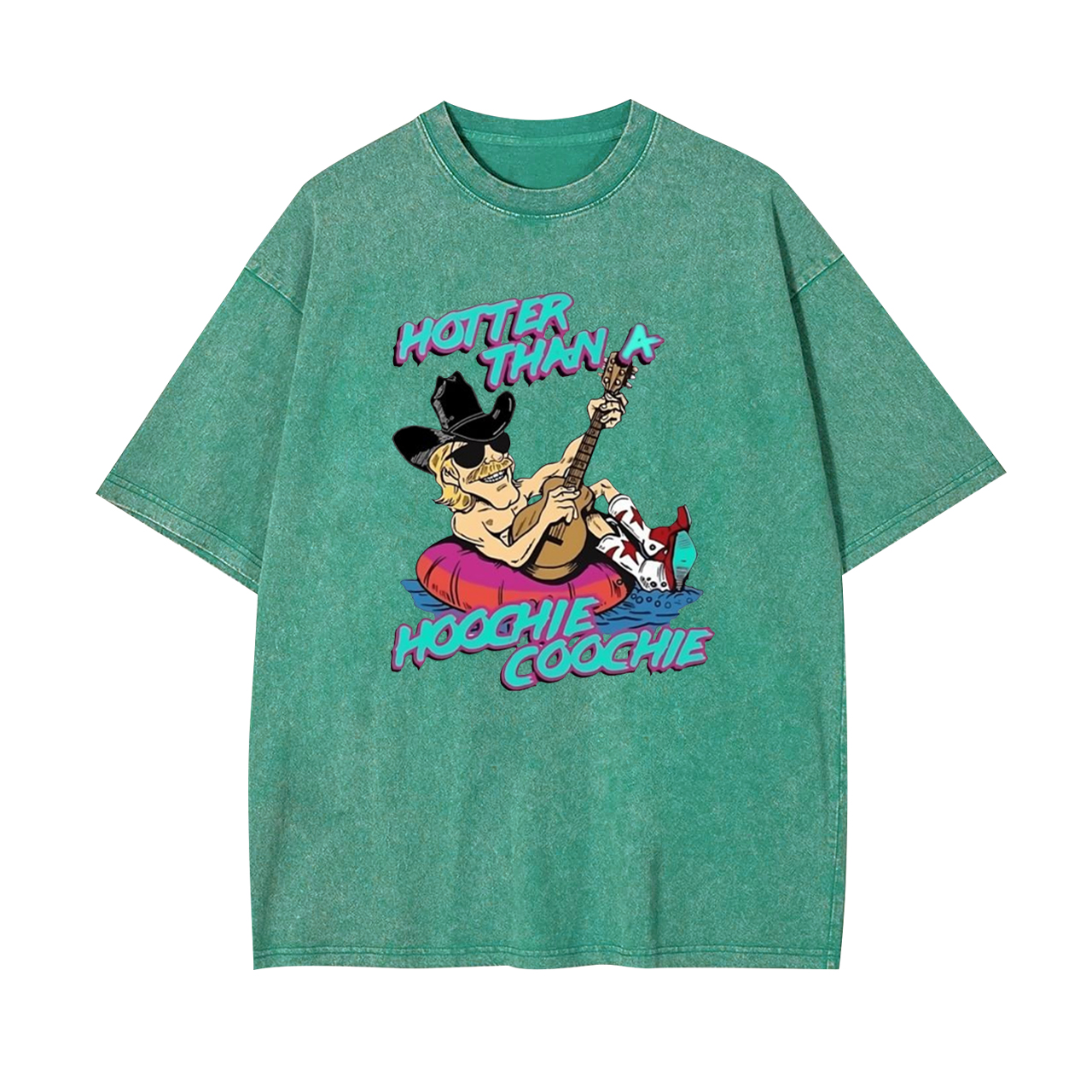 Alan Jackson Hotter Than A Hoochie Coochie Garment-dye Tees