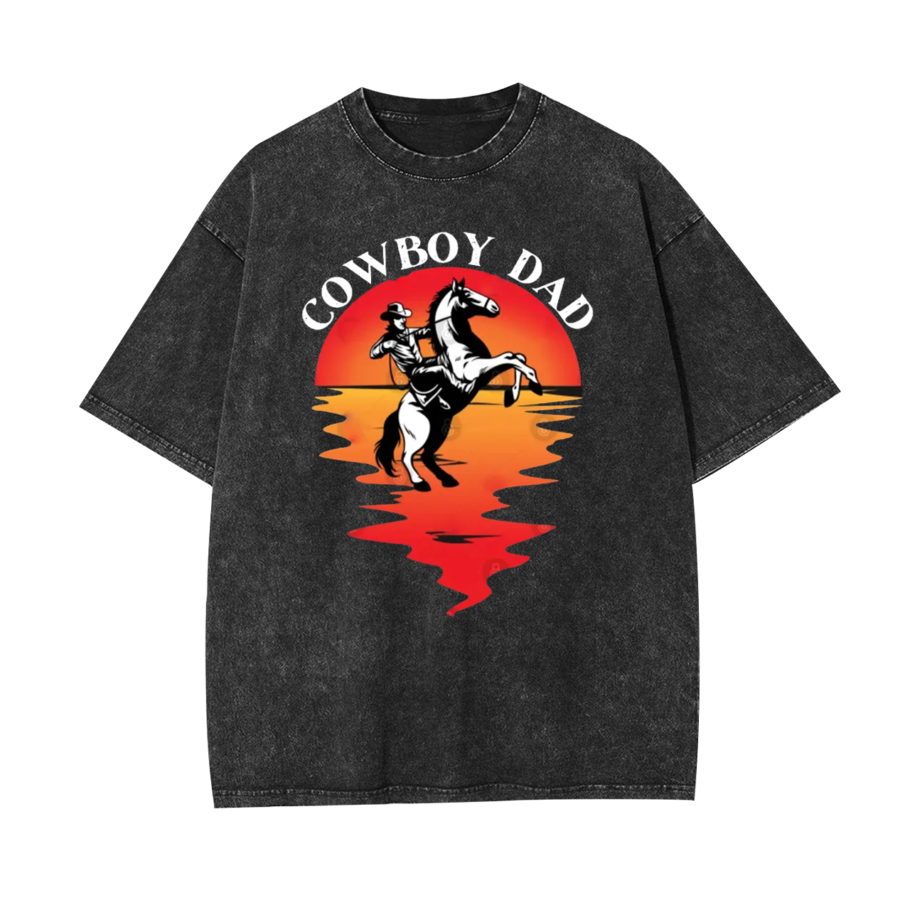 Cowboy Dad Sunset Garment-dye Tees