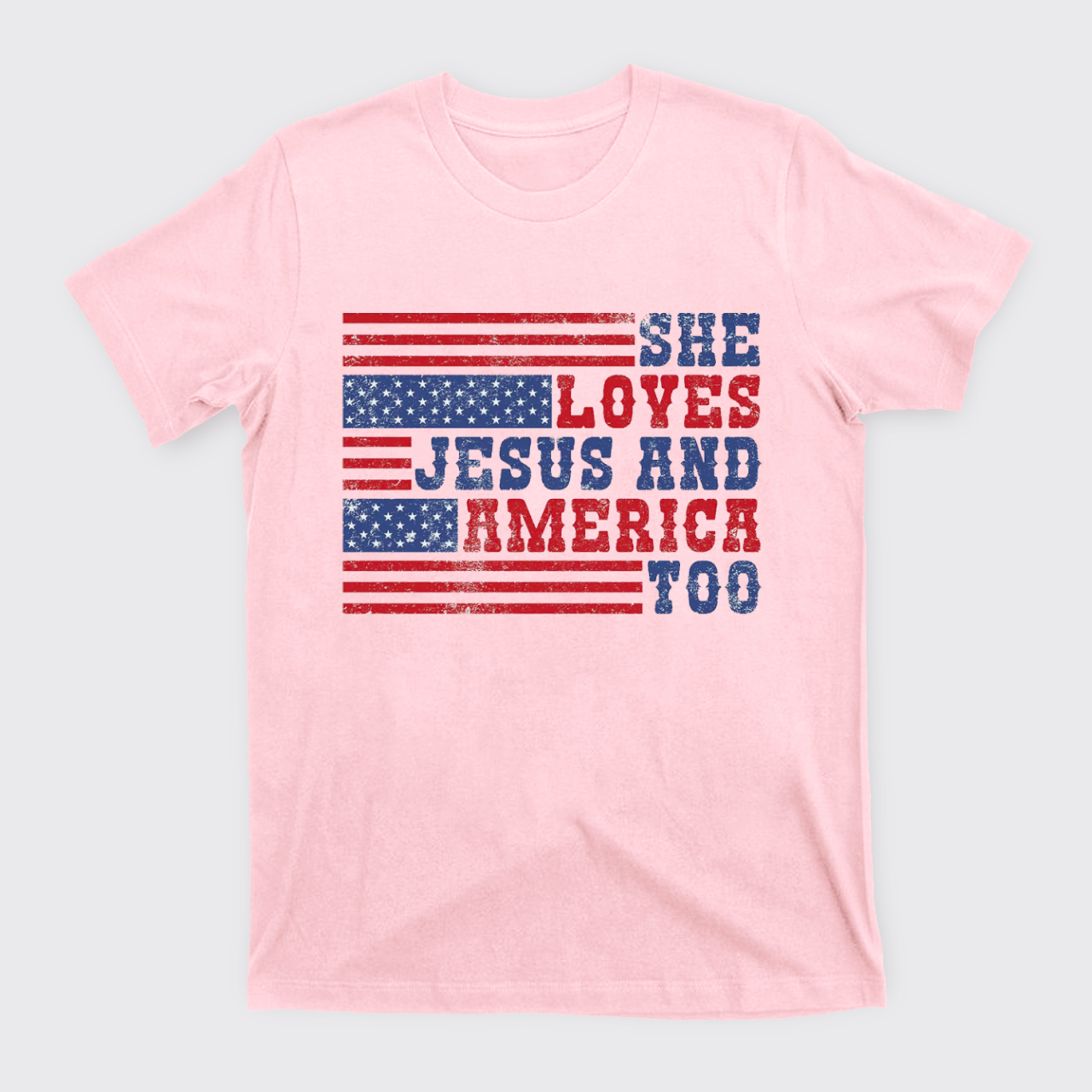 She Loves Jesus And America Too T-Shirts