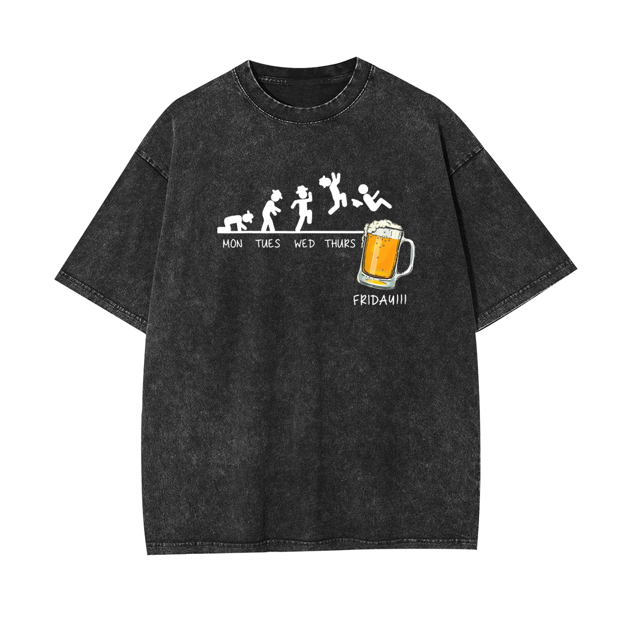 Monday to Friday，I Love Beer Garment-dye Tees