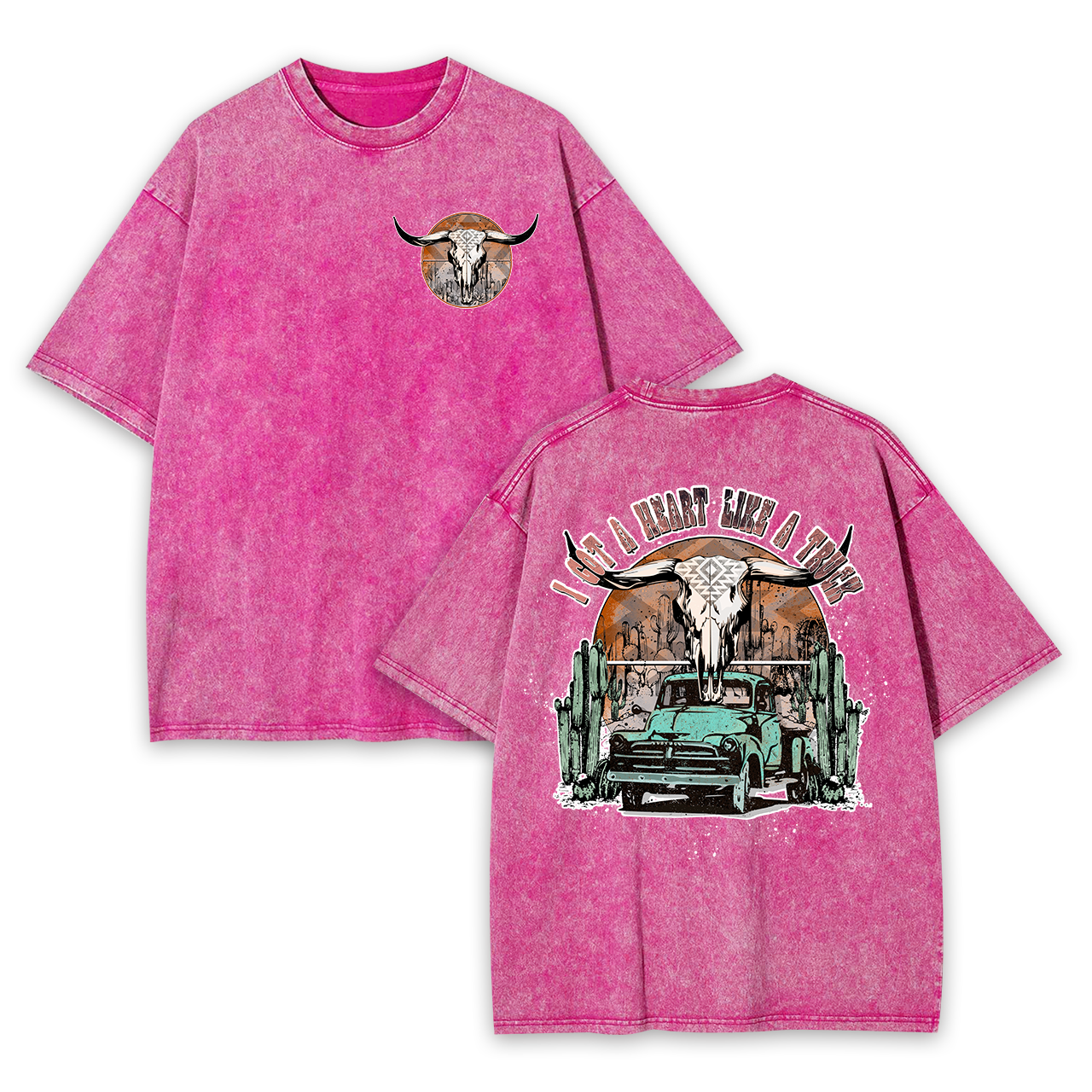 Heart Like A Truck Cowboy Garment-dye Tees
