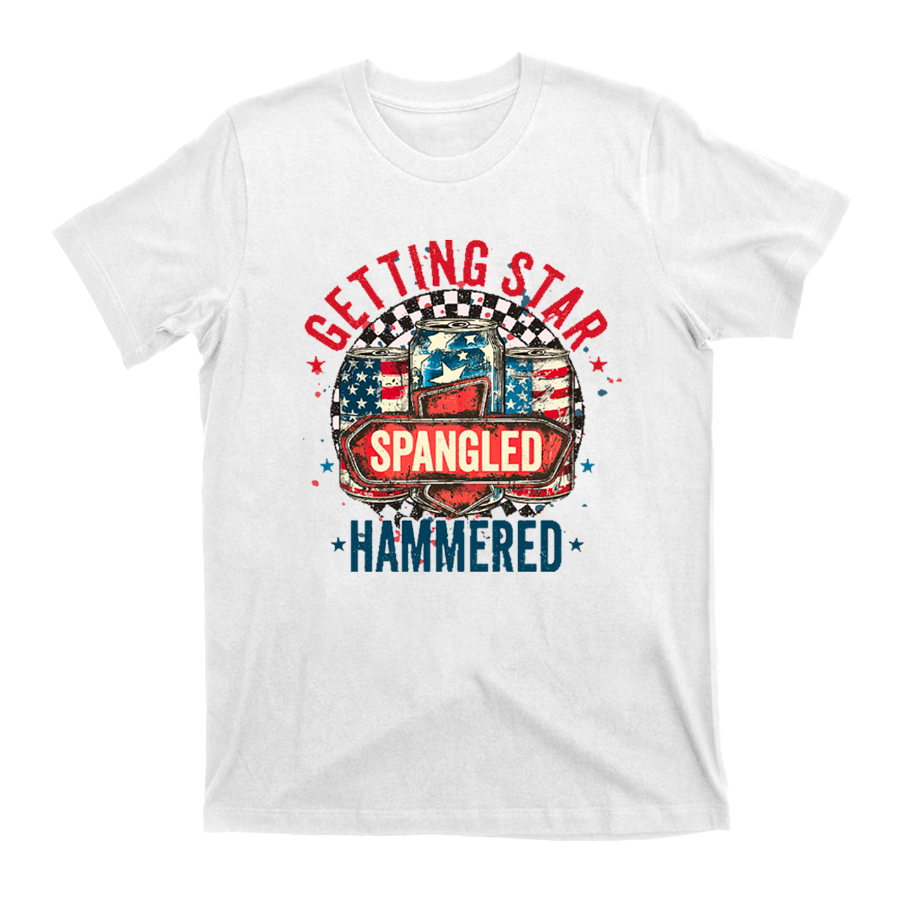 Getting Start Spangled Hammered T-Shirts
