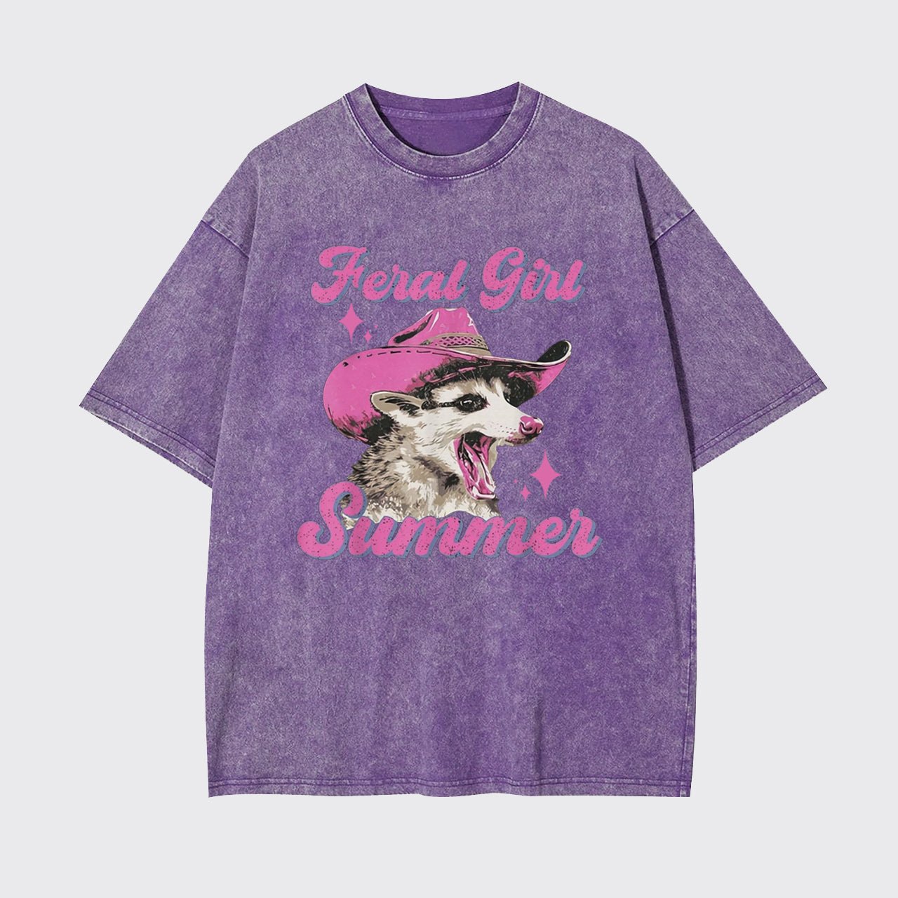 Trash Raccoon-Feral Girl Garment-dye Tees