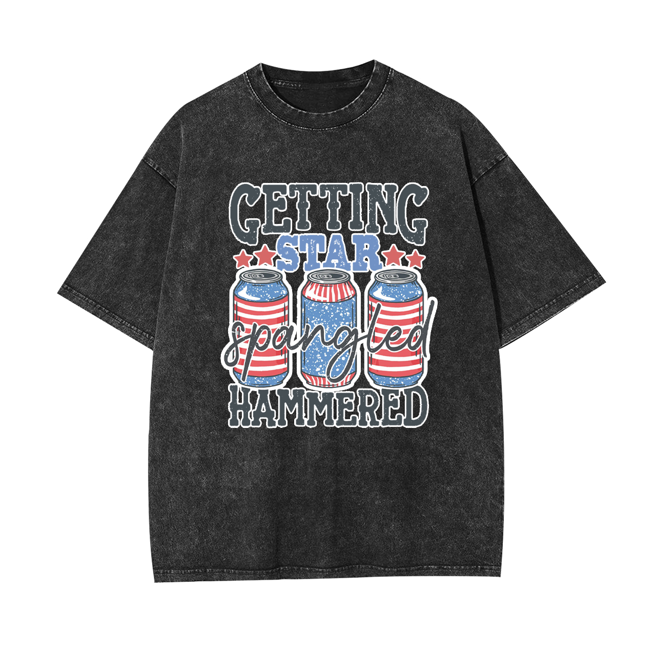 Getting Star Spangled Hammered Garment-dye Tees