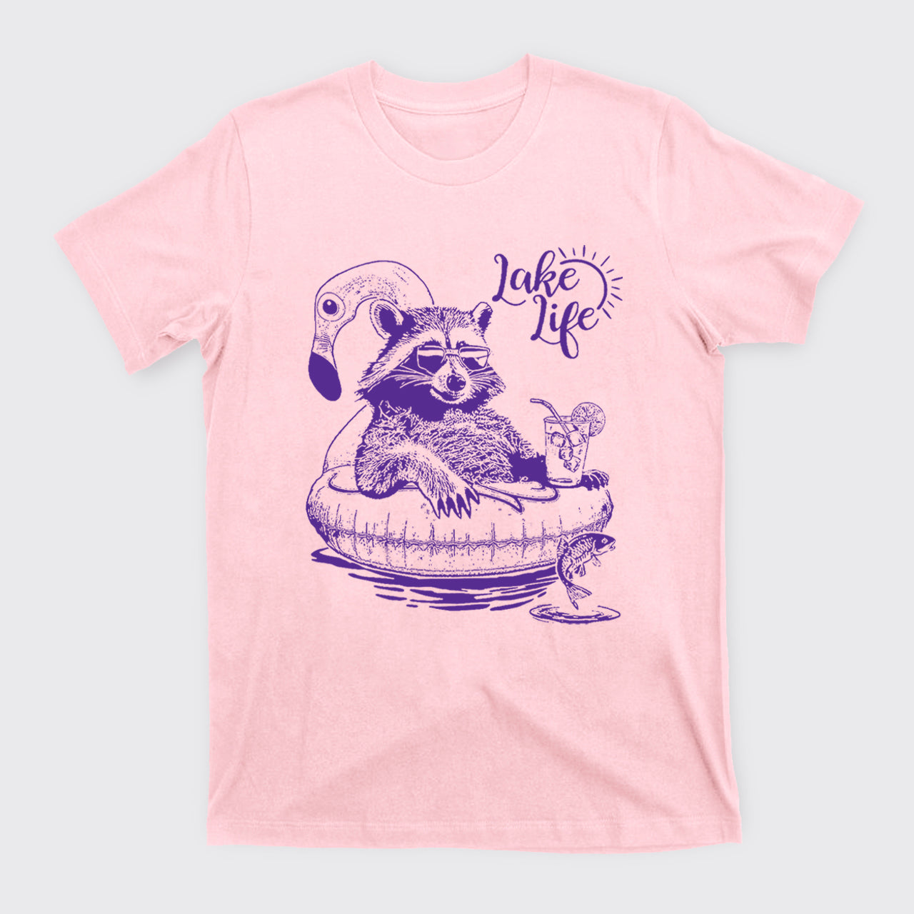 Cute Raccoon Retro Beach Theme T-Shirts
