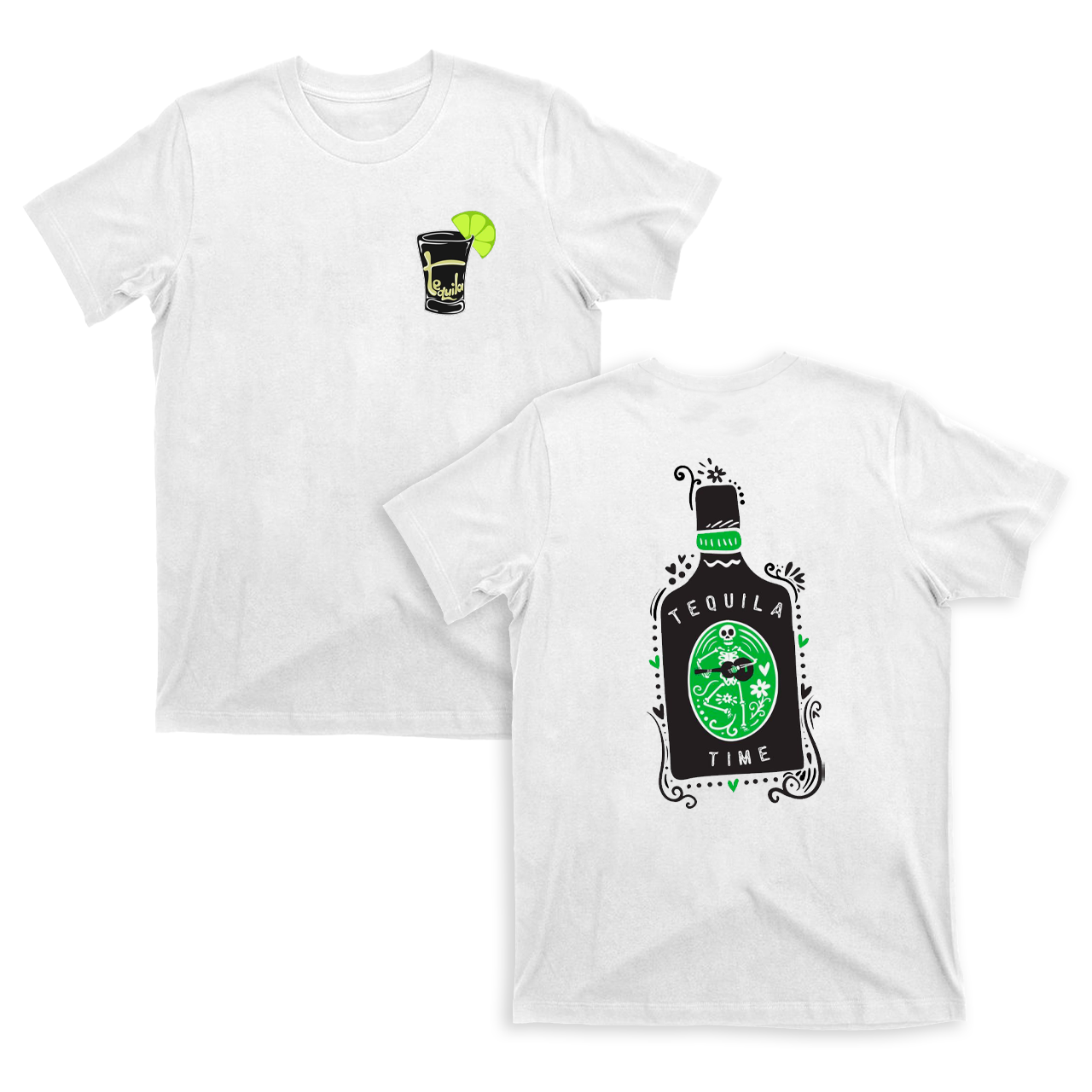Green And Black Tequila T-Shirts