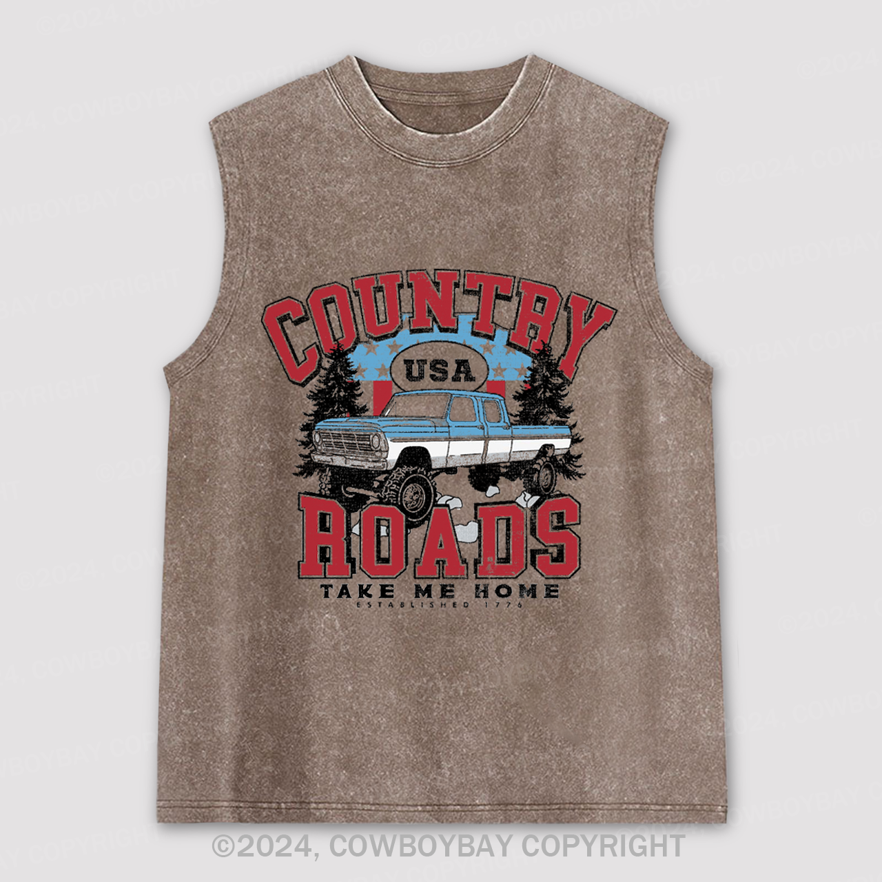 Country Roads Take Me Home Washed Tanks