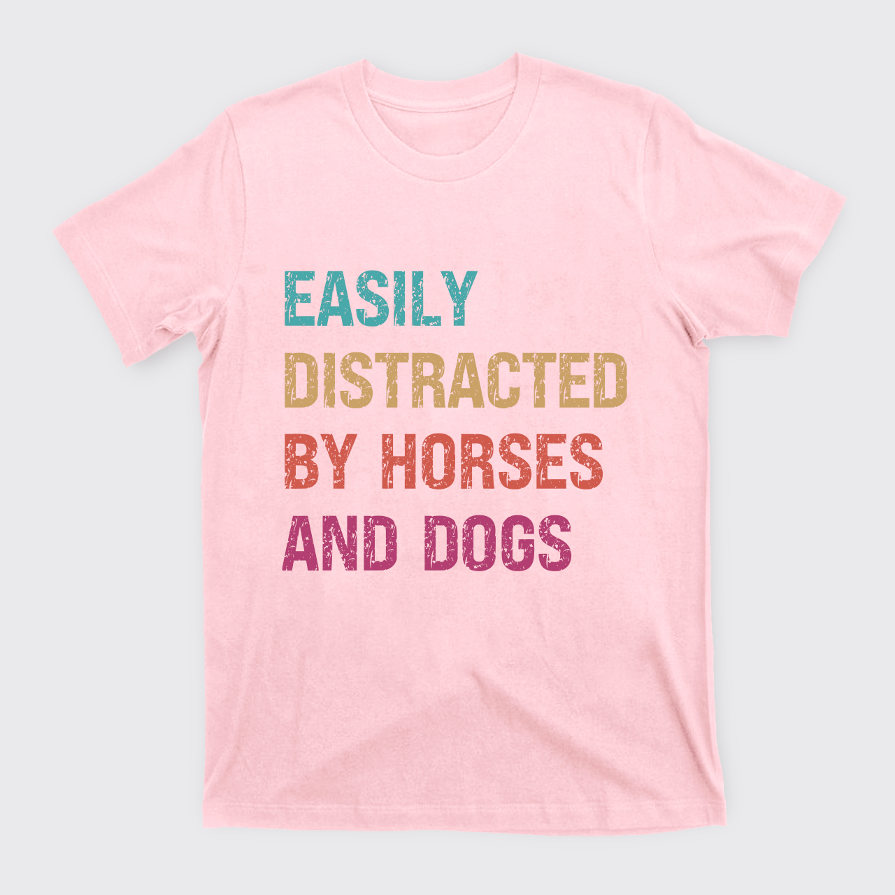 Personalized Easily Distracted by Horses And Dogs T-Shirts