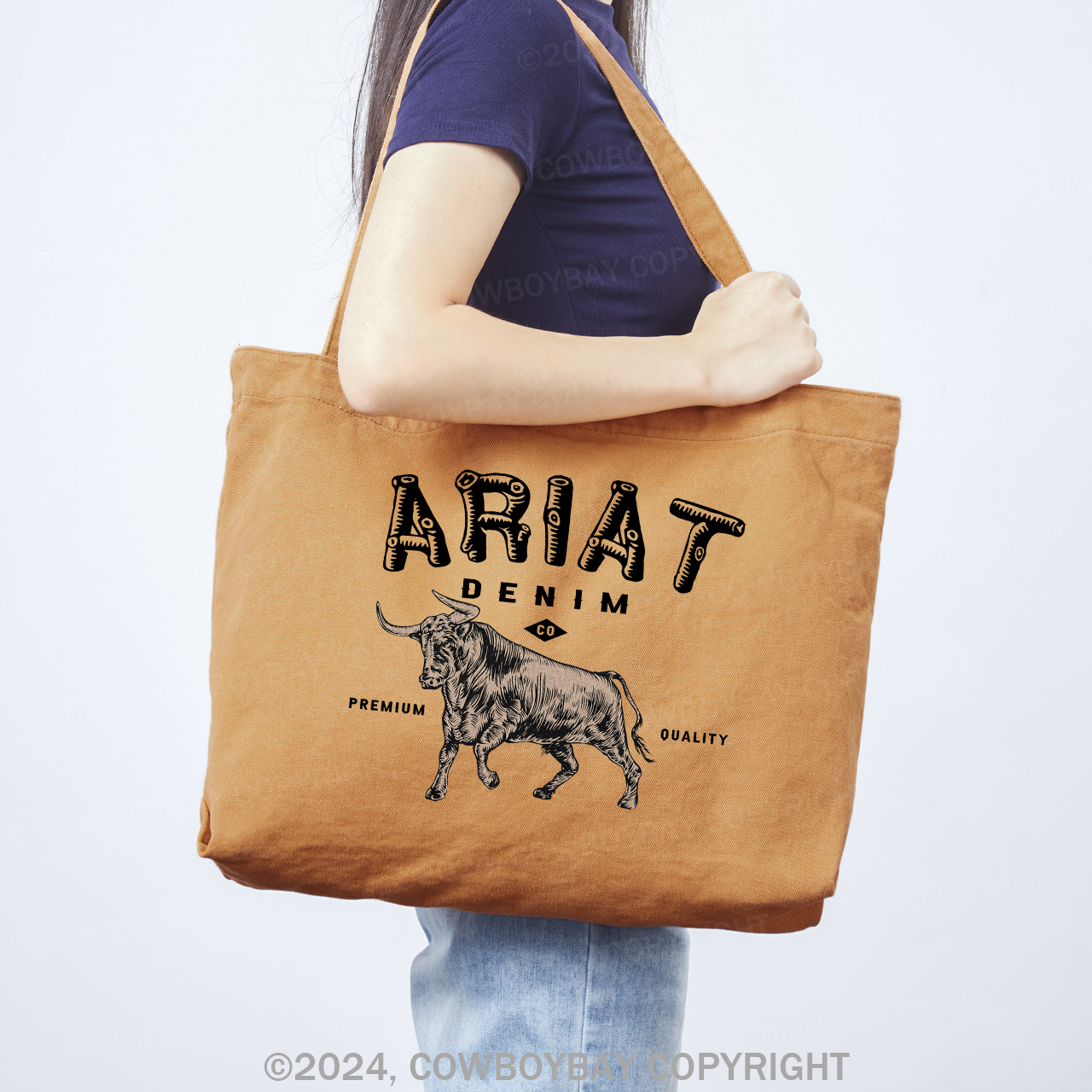 Ariat Denim Cowboy Tote Bag