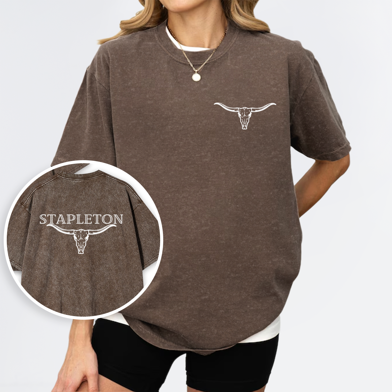 Stapleton Cow Bull Garment-dye Tees