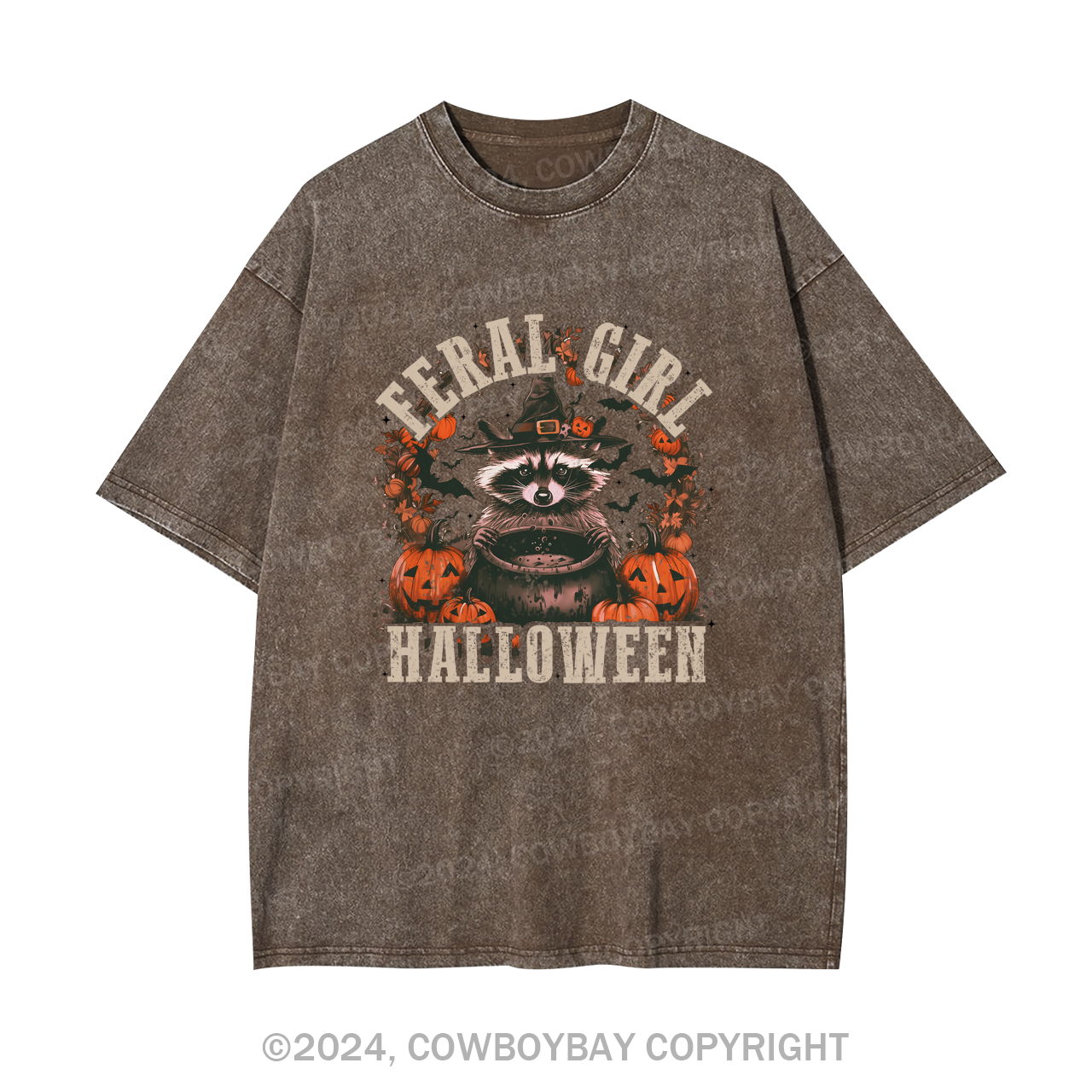 Feral Girl Halloween Garment-dye Tees