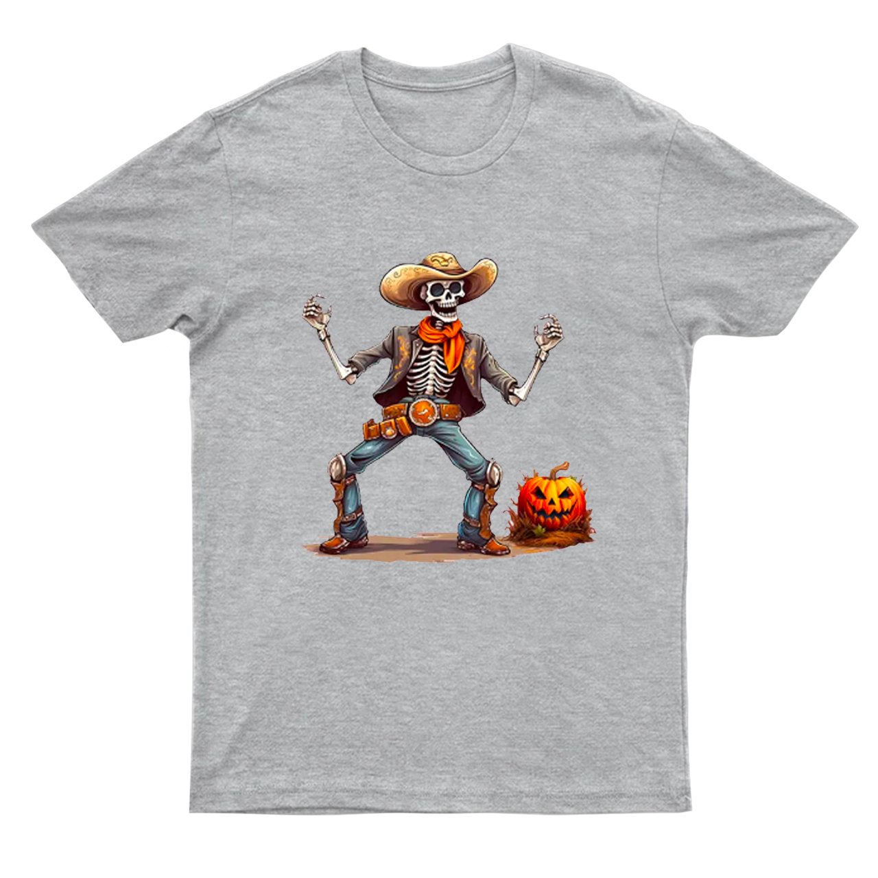 Halloween Western Skeleton Cowboy T-Shirts