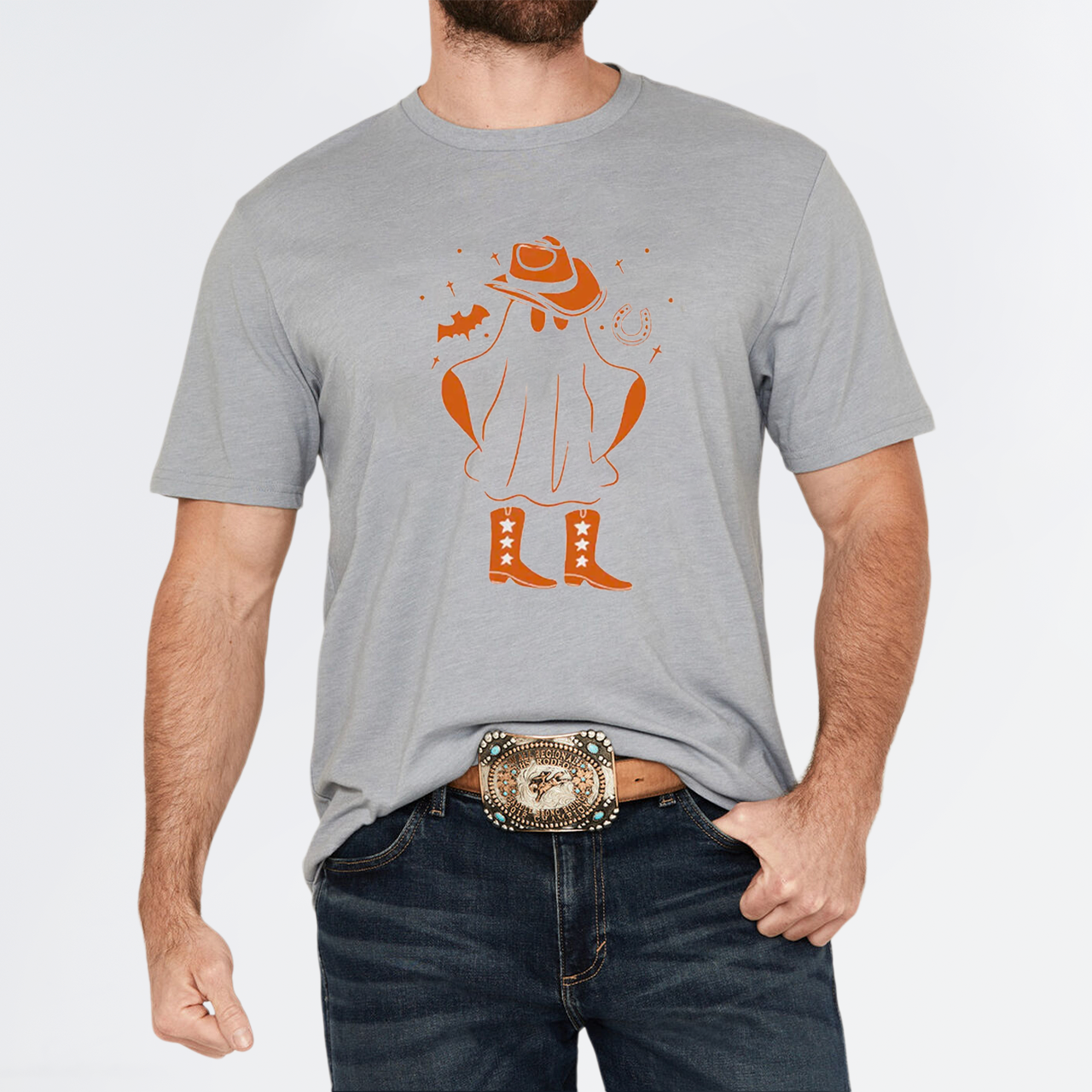 Boo Haw Cowboy Ghost Western Country Halloween T-Shirt