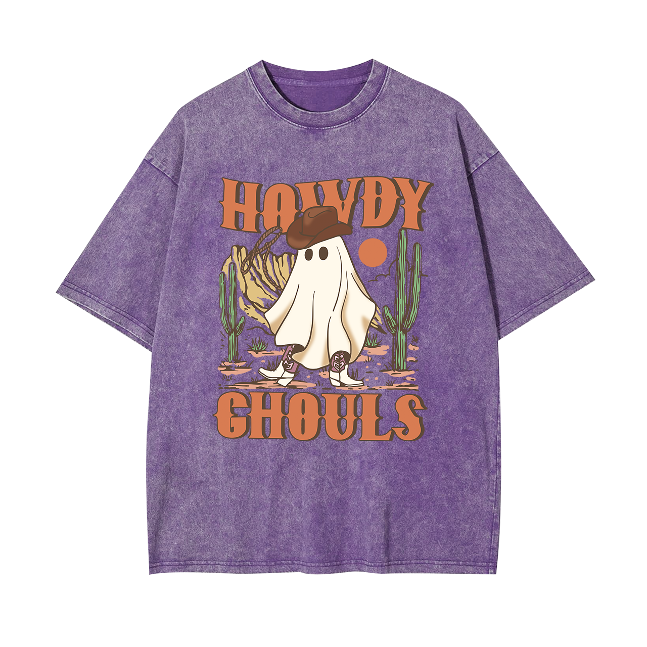 Howdy Ghouls Halloween Garment-dye Tees