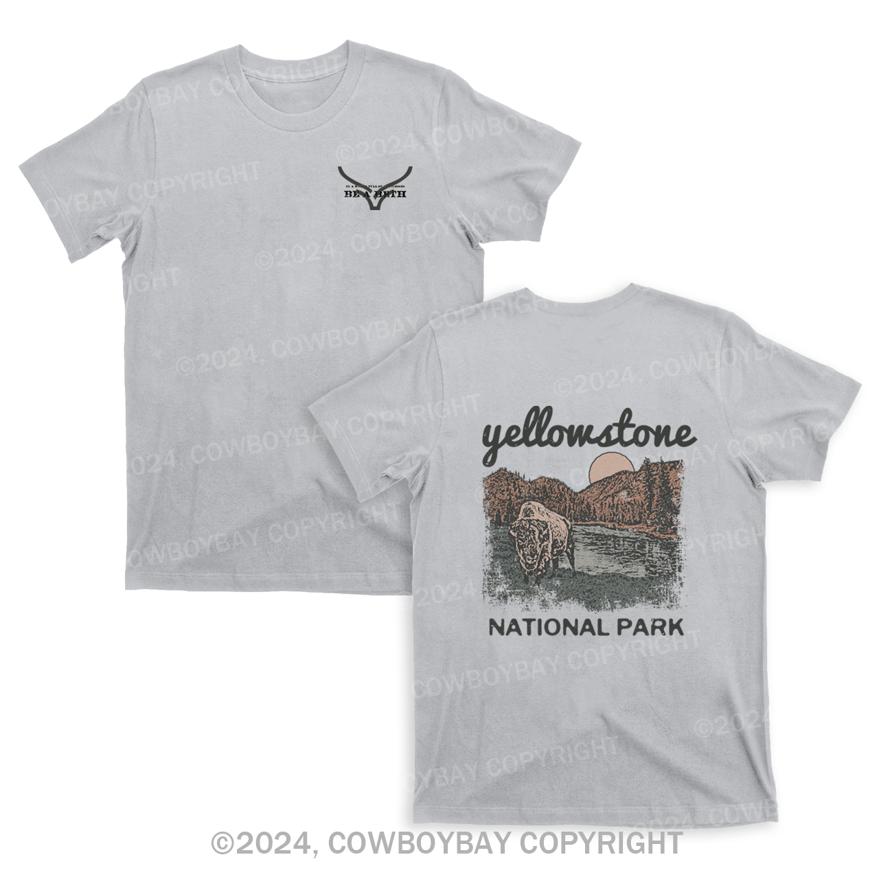 Midwest American Buffalo Sunset T-Shirts