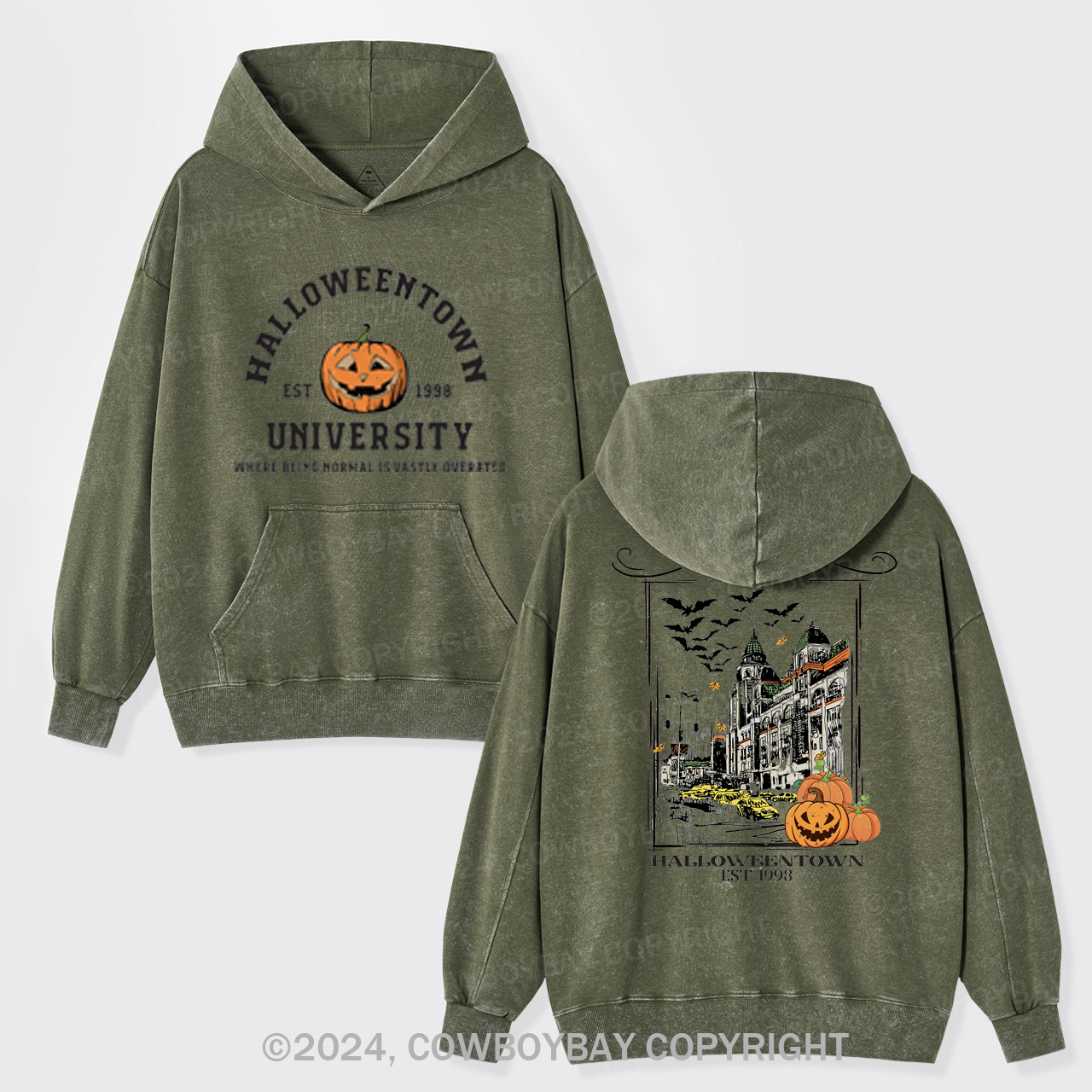 Halloweentown 1998 Garment-Dye Hoodies