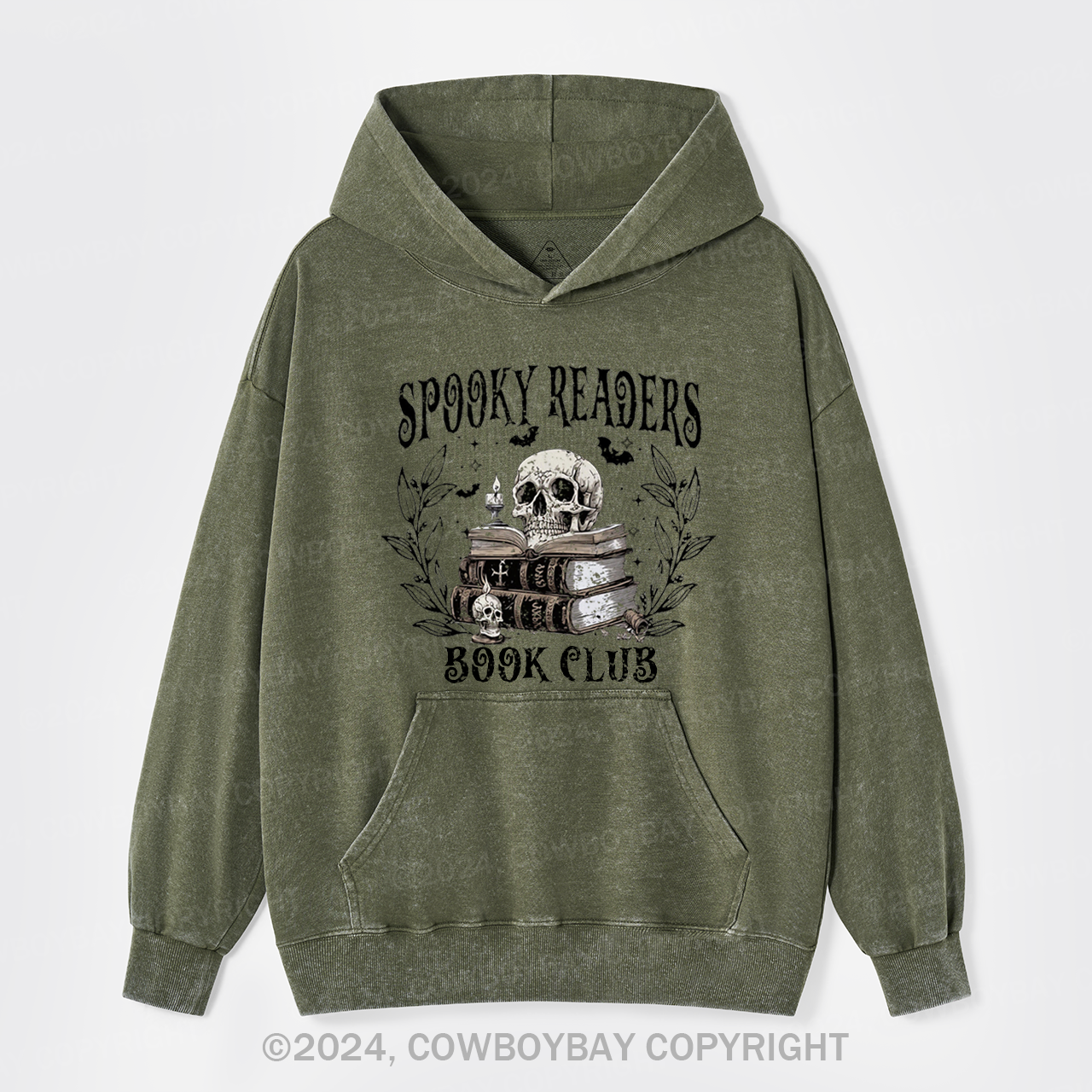 Spooky Readers Book Club Garment-Dye Hoodies