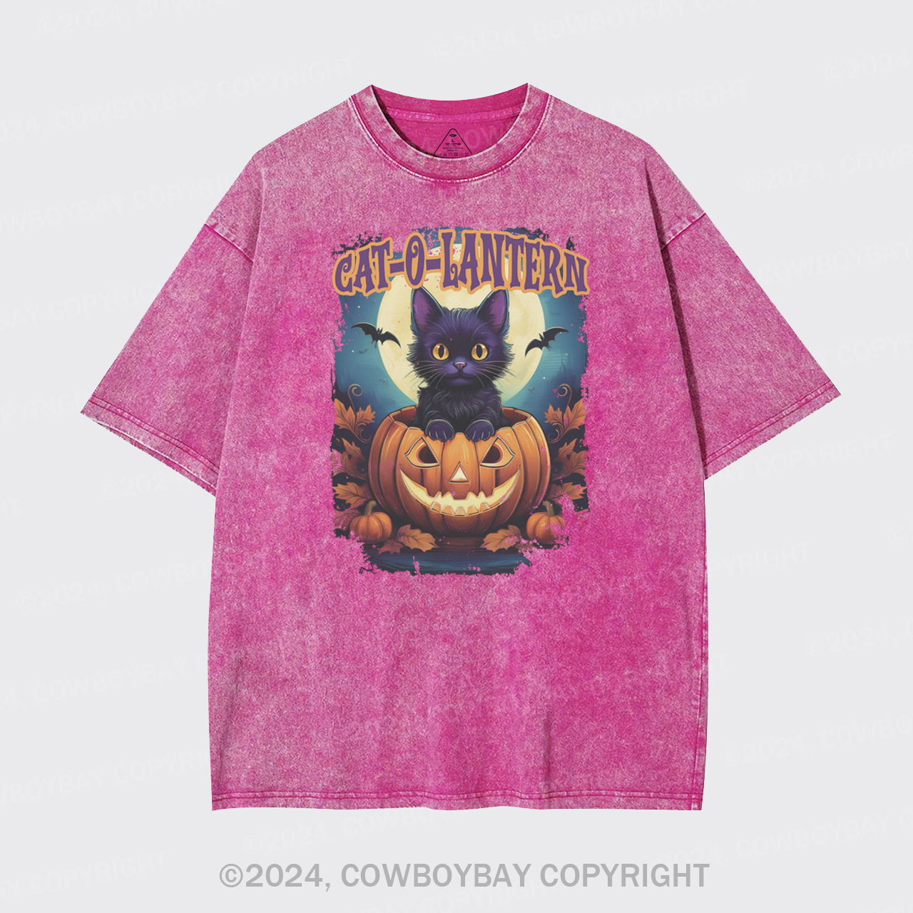 Cat-O-Lantern Garment-dye Tees
