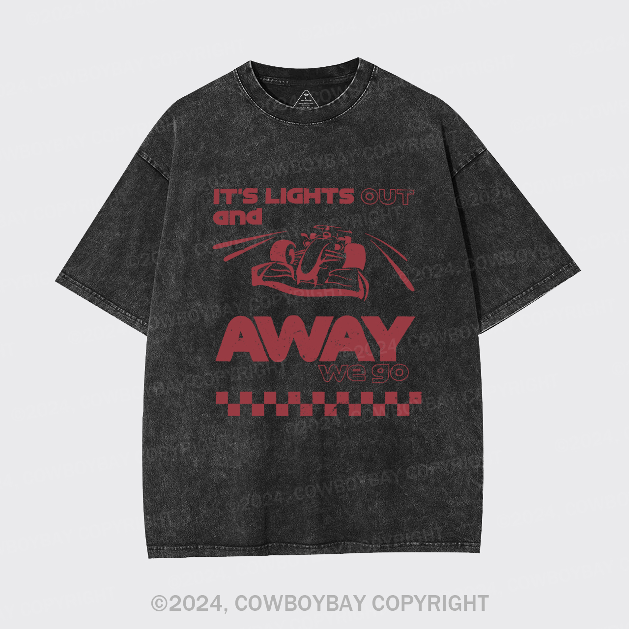 Its Lights Out And Away We Go Garment-dye Tees