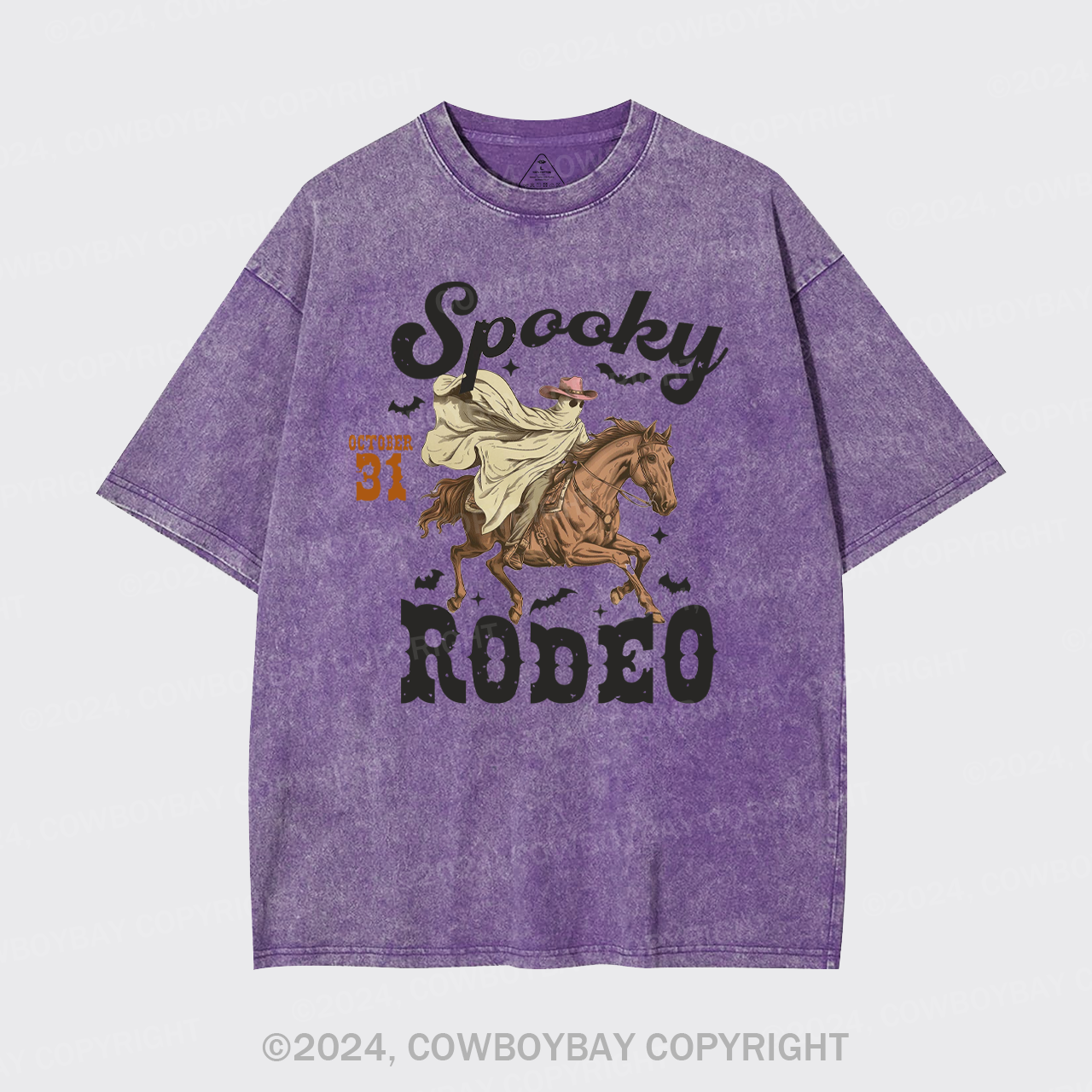 Spooky Rodeo Western Halloween Garment-dye Tees