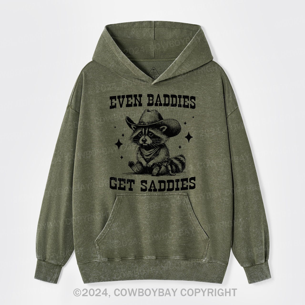 Even Baddies Get Saddies Garment-Dye Hoodies