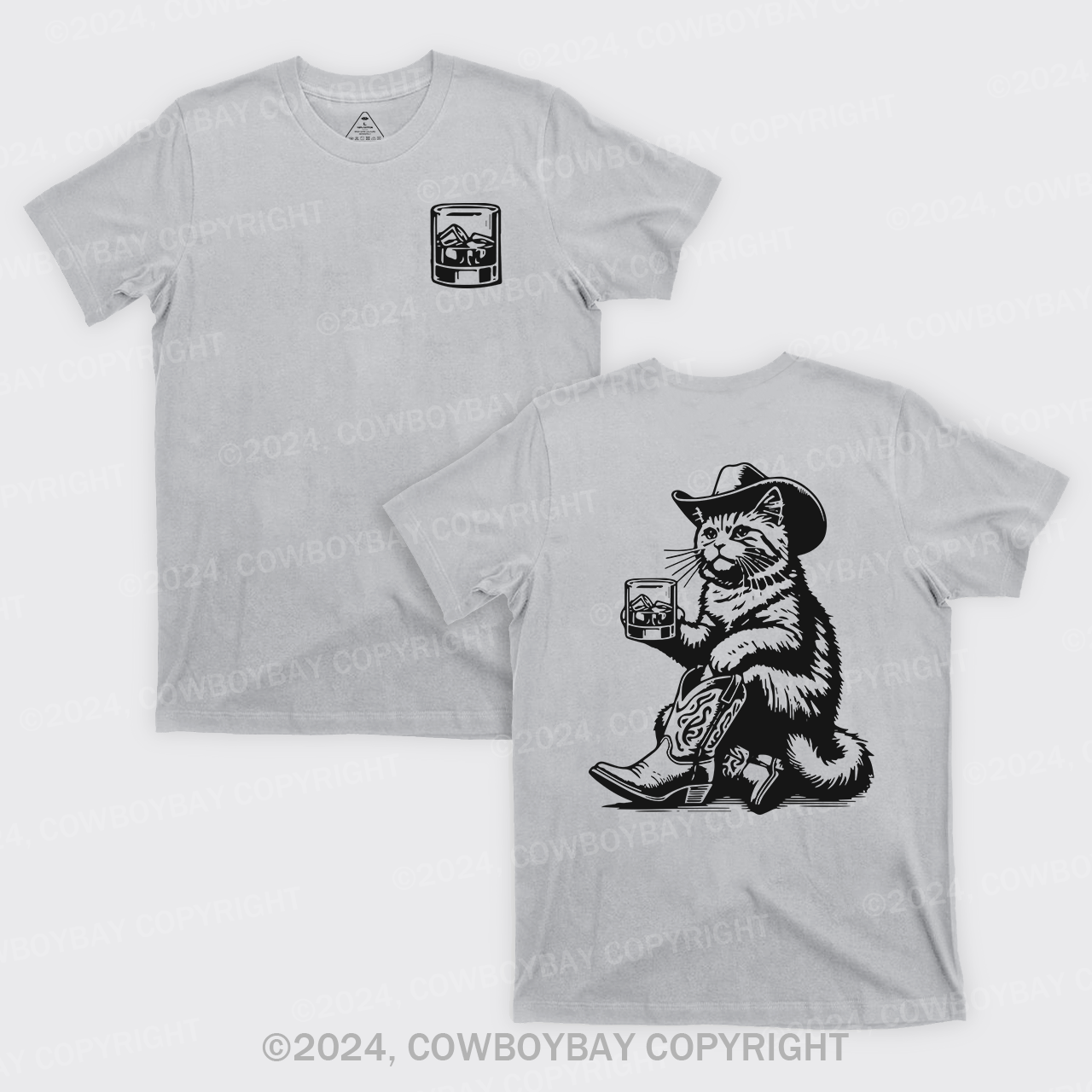Whiskey Cowboy Cat T-Shirts