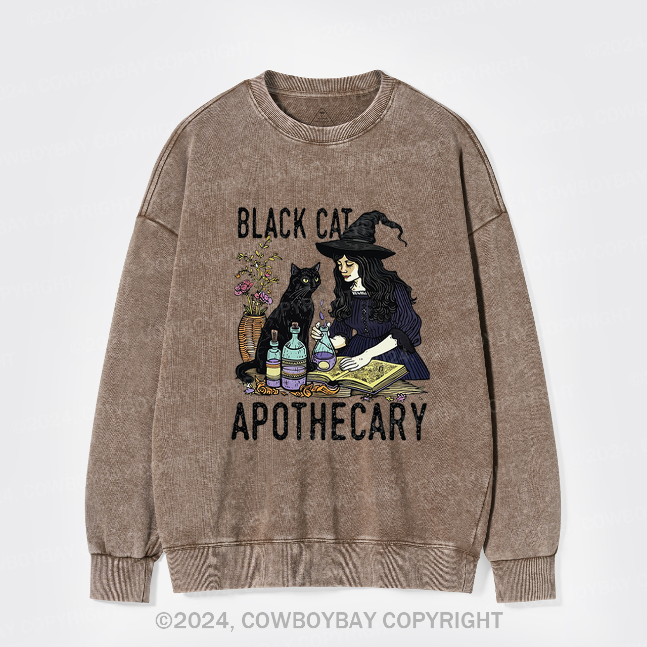 Black Cat Apothecary Washed Sweatshirts