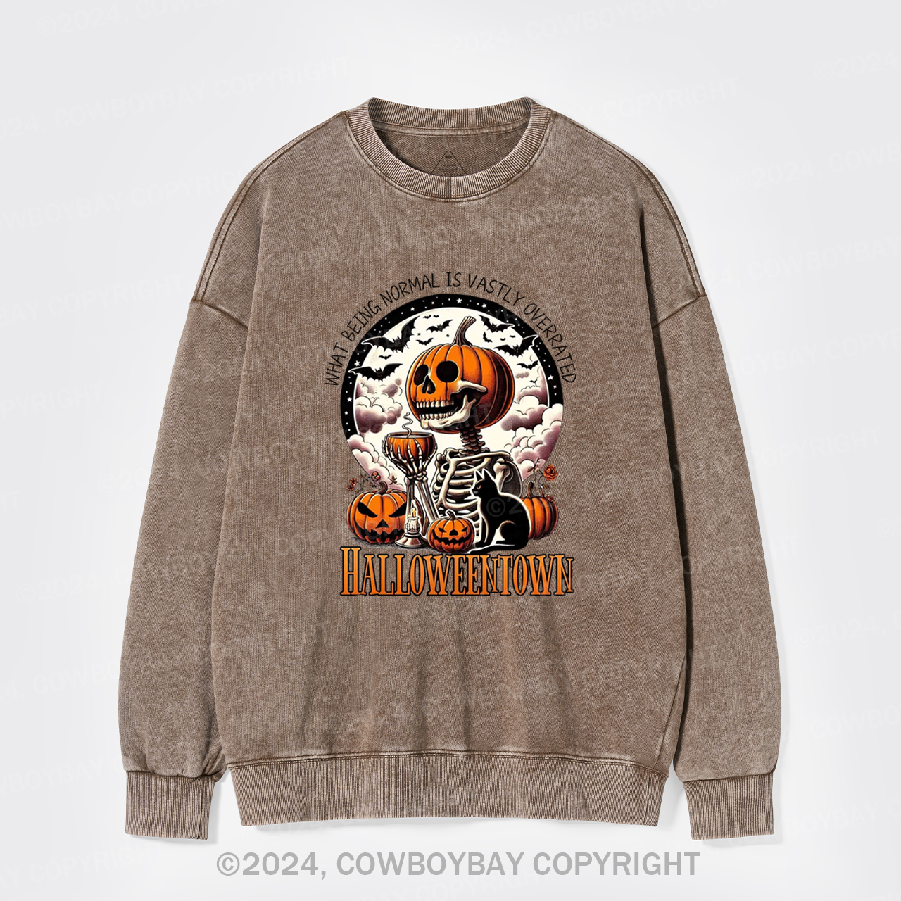 Halloweentown Spooky Vibes Washed Sweatshirts