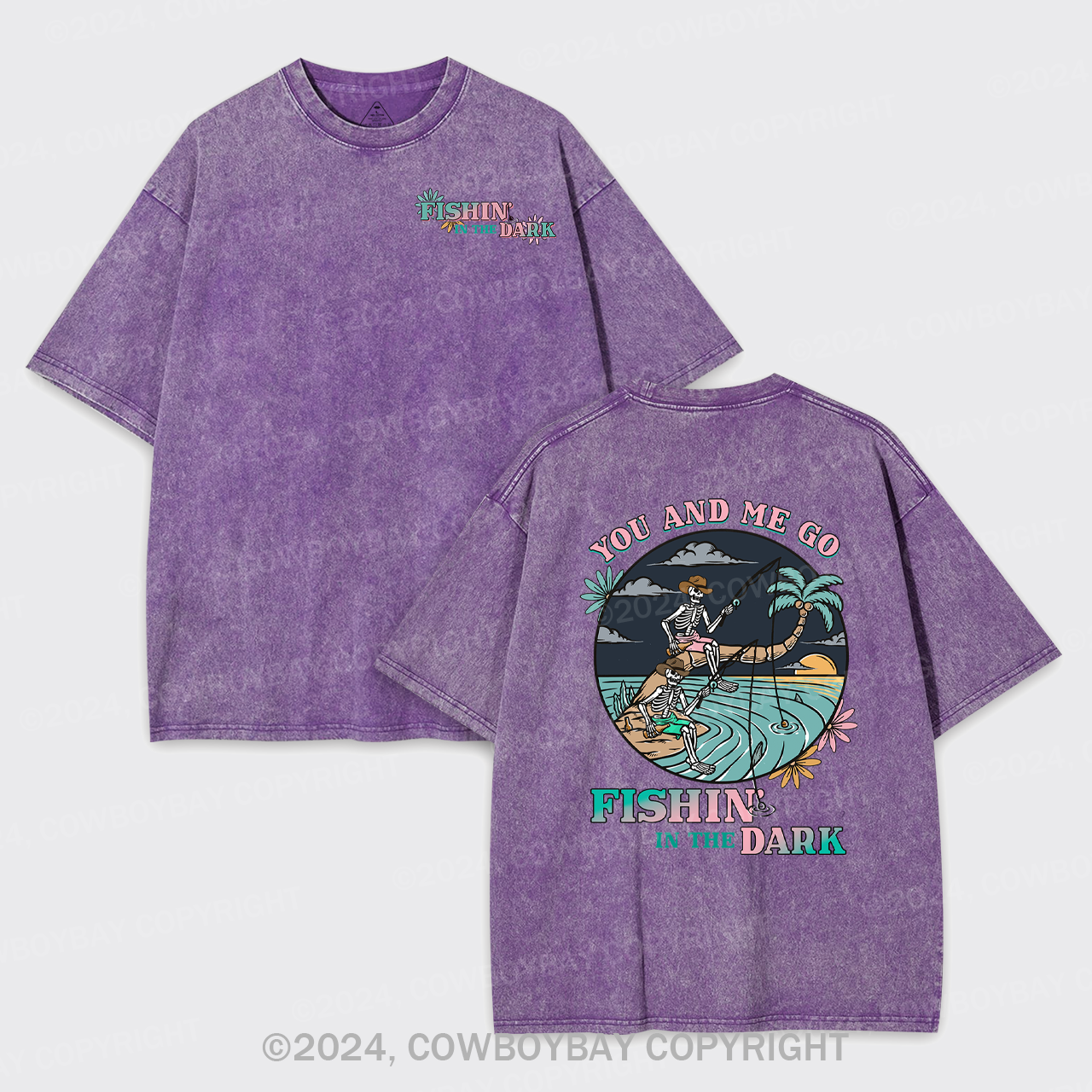 Fishin In The Dark Cowboy Garment-dye Tees