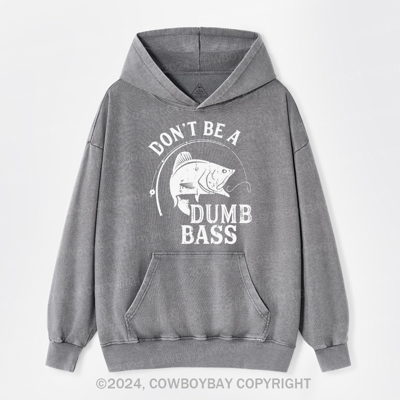 Punny Gag Meme Fisherman Loose Fit Garment-Dye Hoodies
