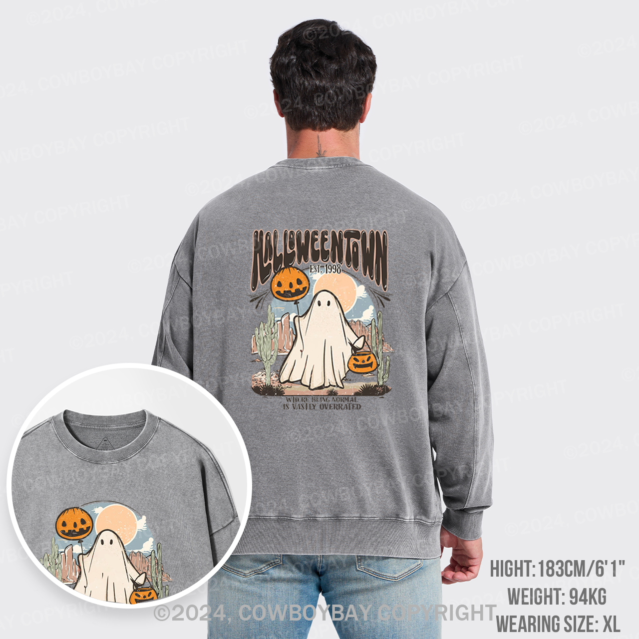 Halloweentown 1998,Where Being Normal Is Vastly Overrated Washed Sweatshirts