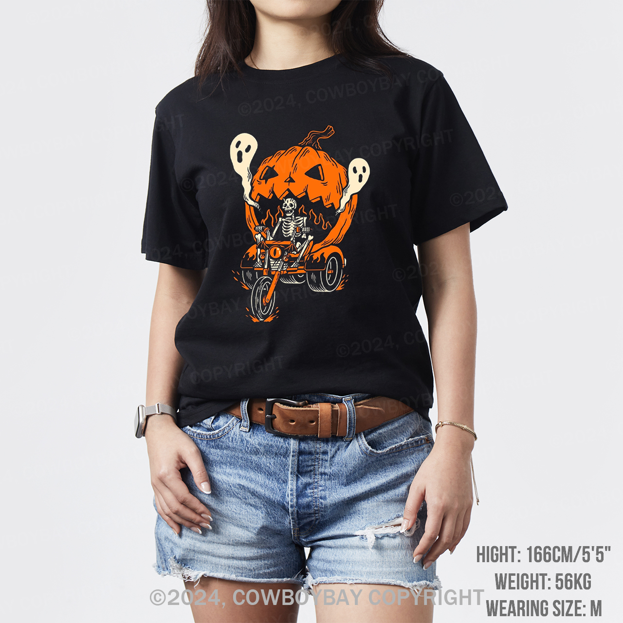 The Skeleton Rides The Pumpkin Cart T-Shirts