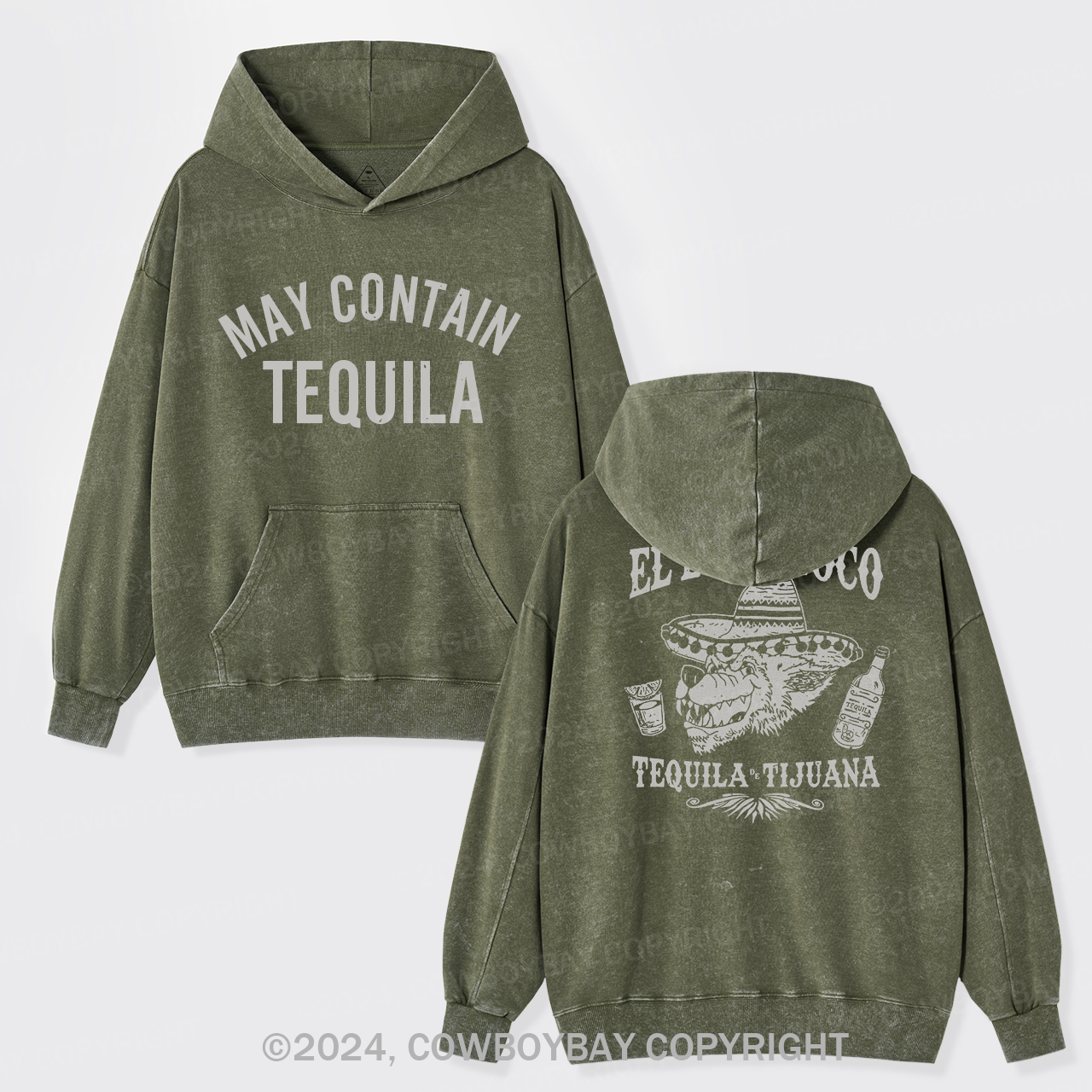 May Contain Tequila Garment-Dye Hoodies