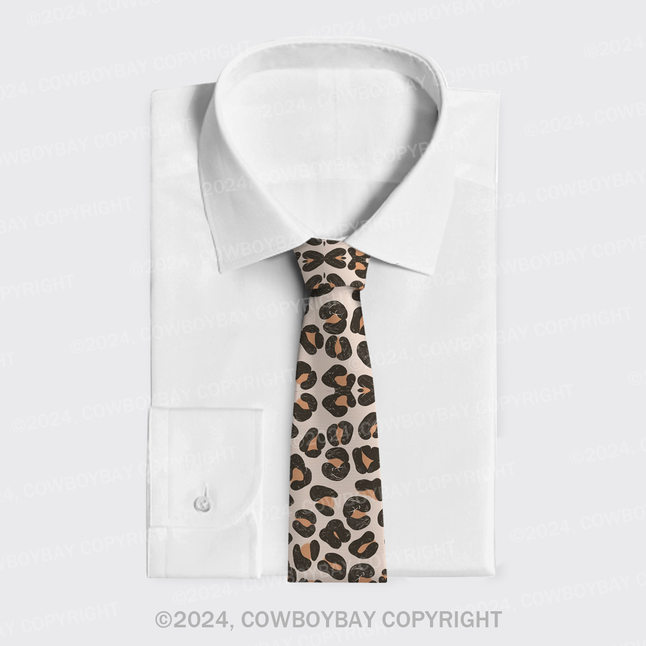 Boho Leopard Silk Necktie