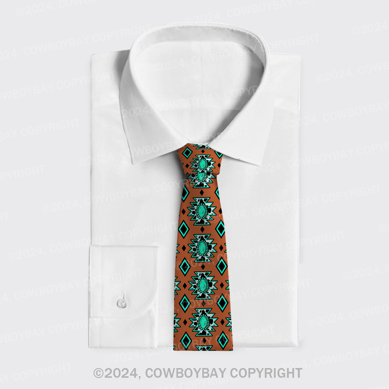 Western Aztec Silk Necktie