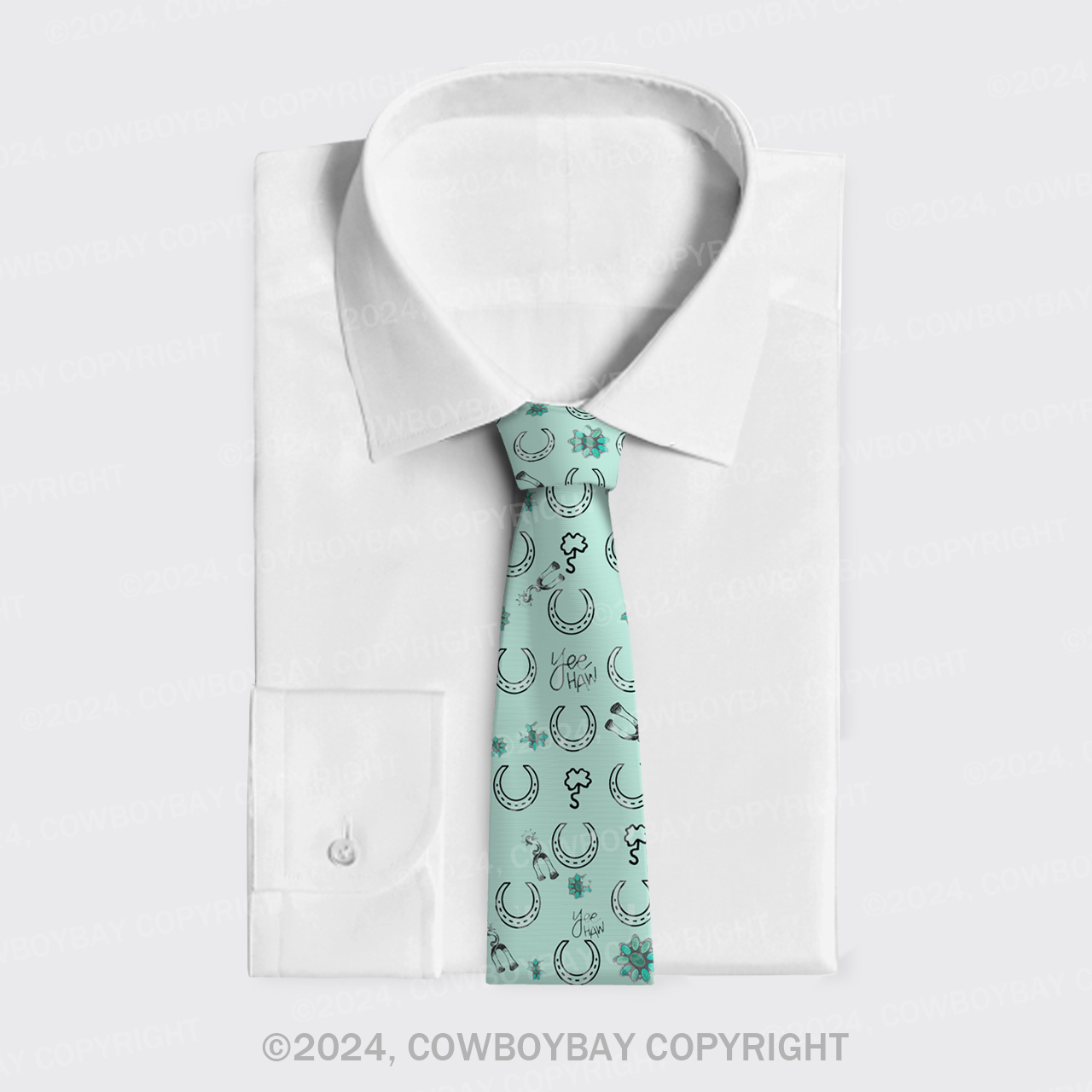 Cowboy Yeehaw Silk Necktie