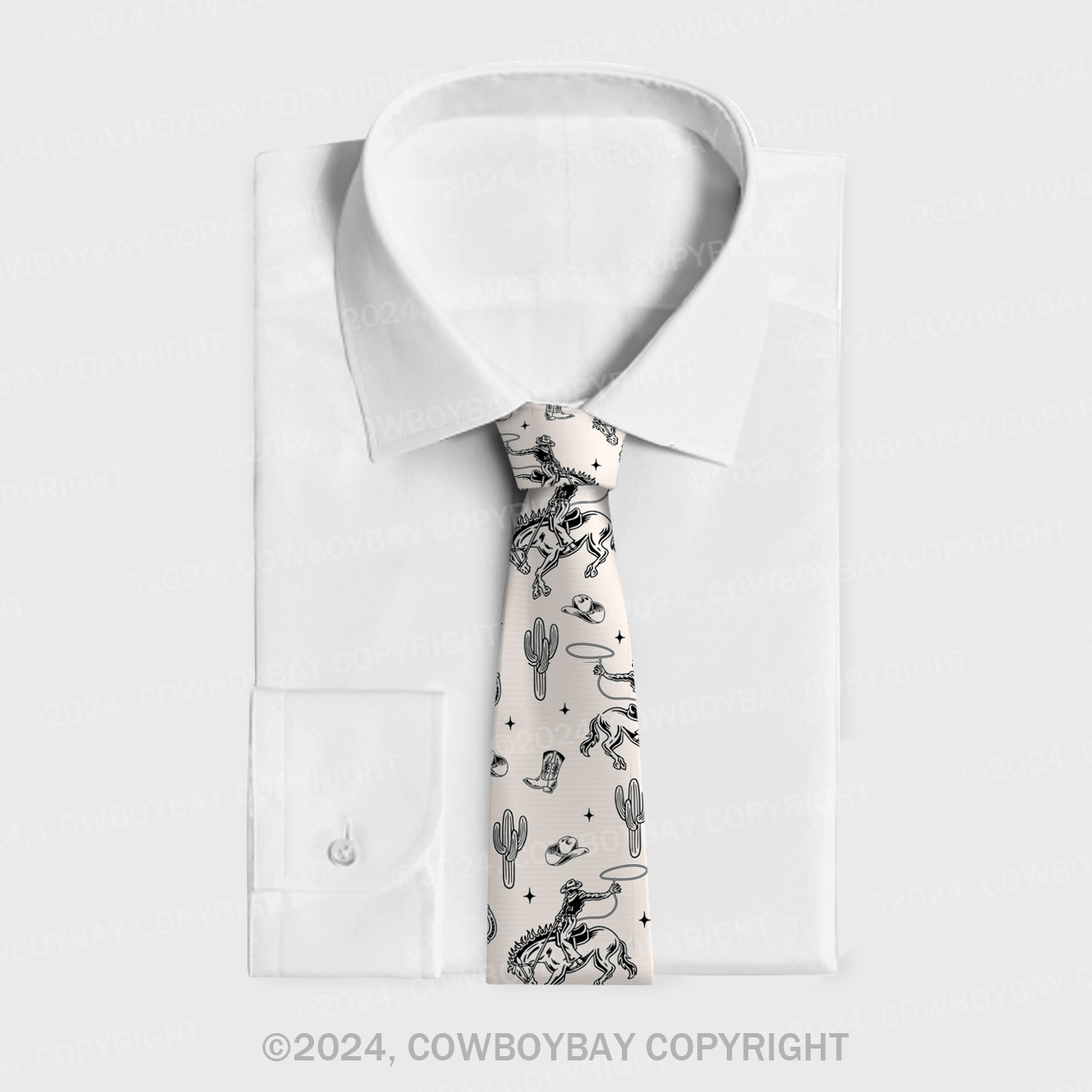 Boho Cowboy Silk Necktie
