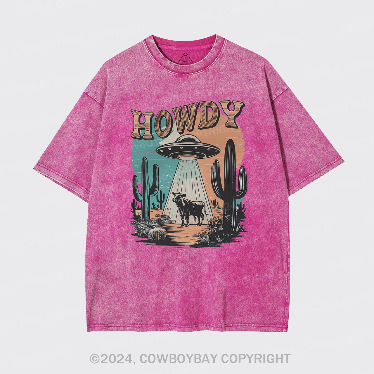 Western UFO,HOWDY Garment-dye Tees